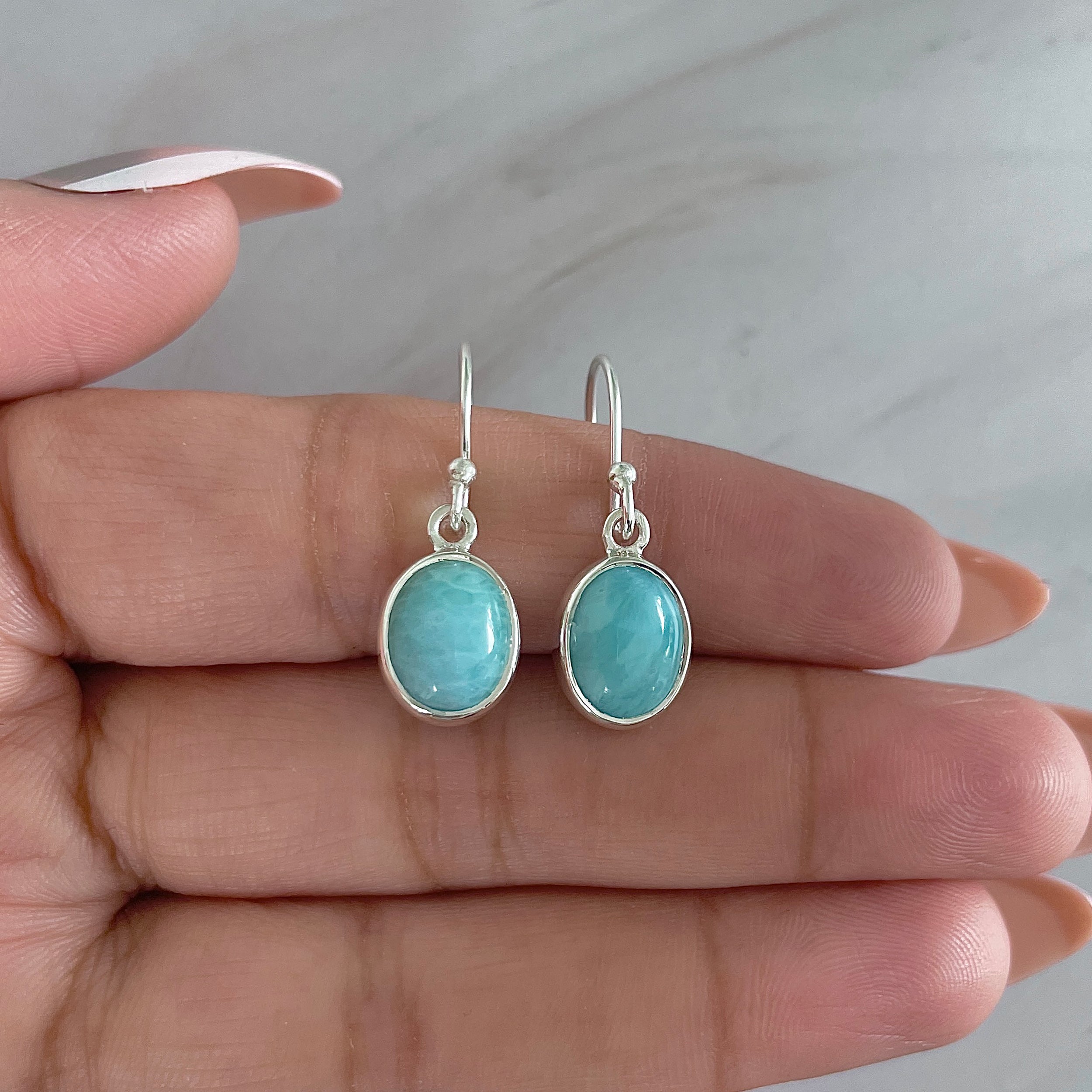 Larimar Earring-(LAR-E-2093.)