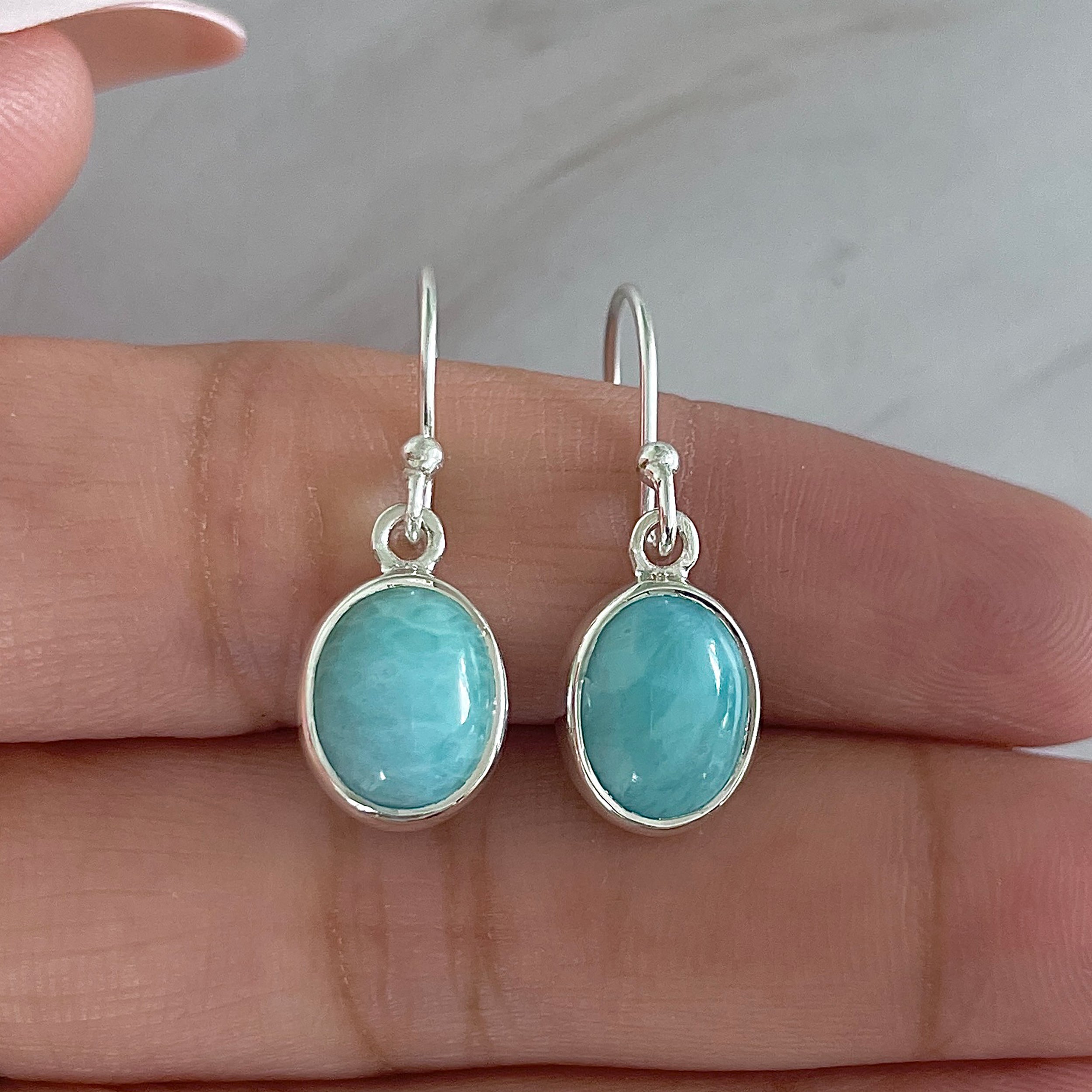 Larimar Earring-(LAR-E-2093.)