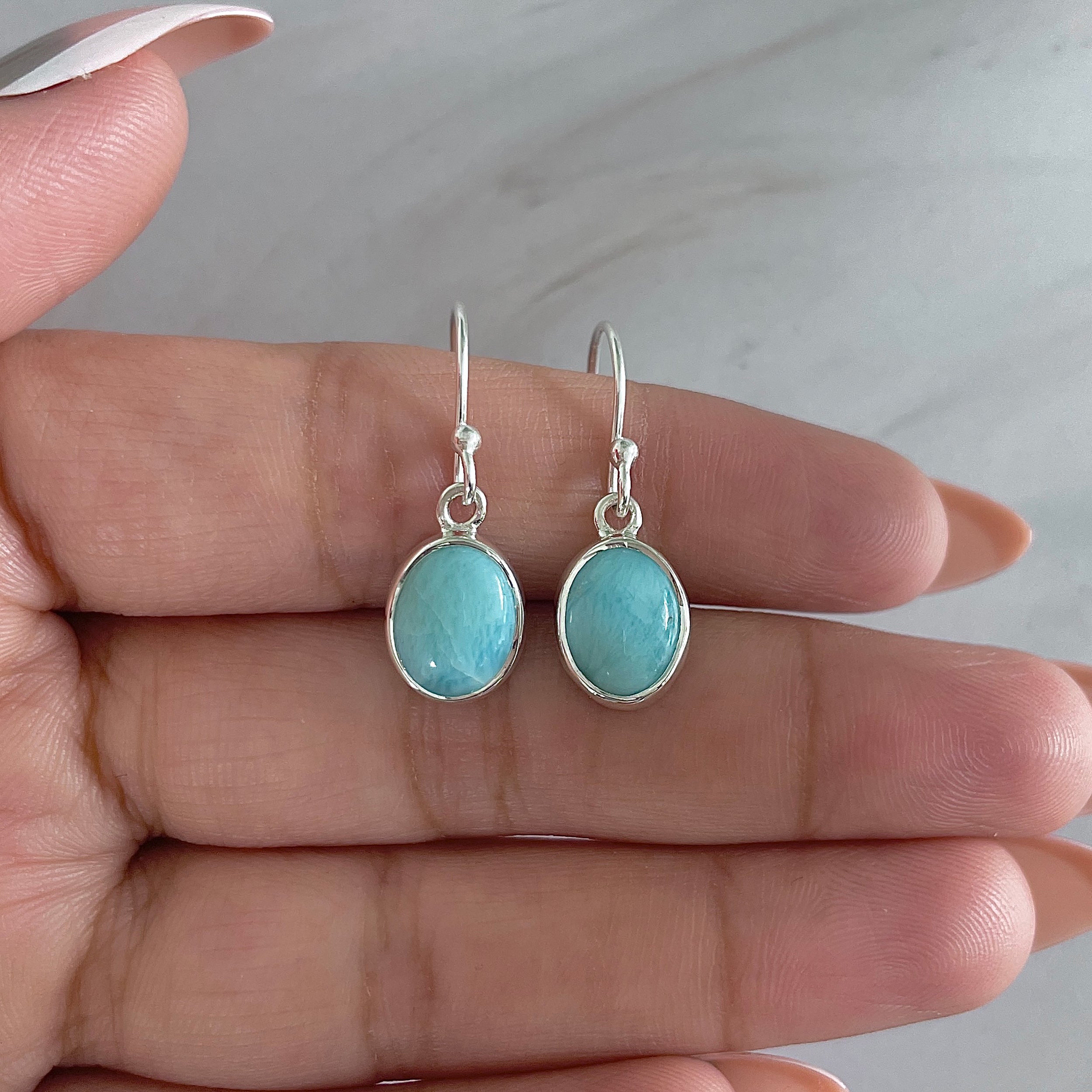Larimar Earring-(LAR-E-2094.)