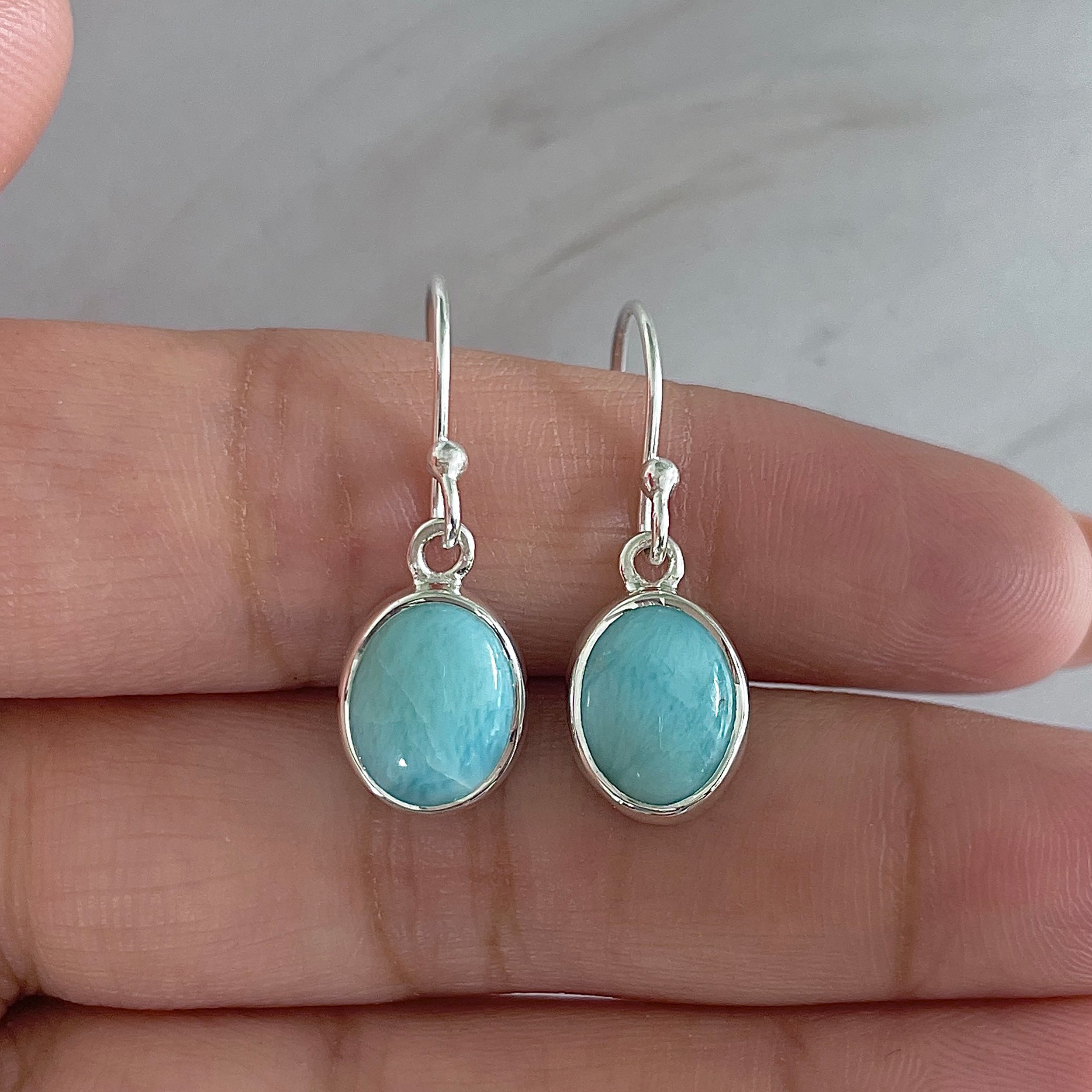 Larimar Earring-(LAR-E-2094.)