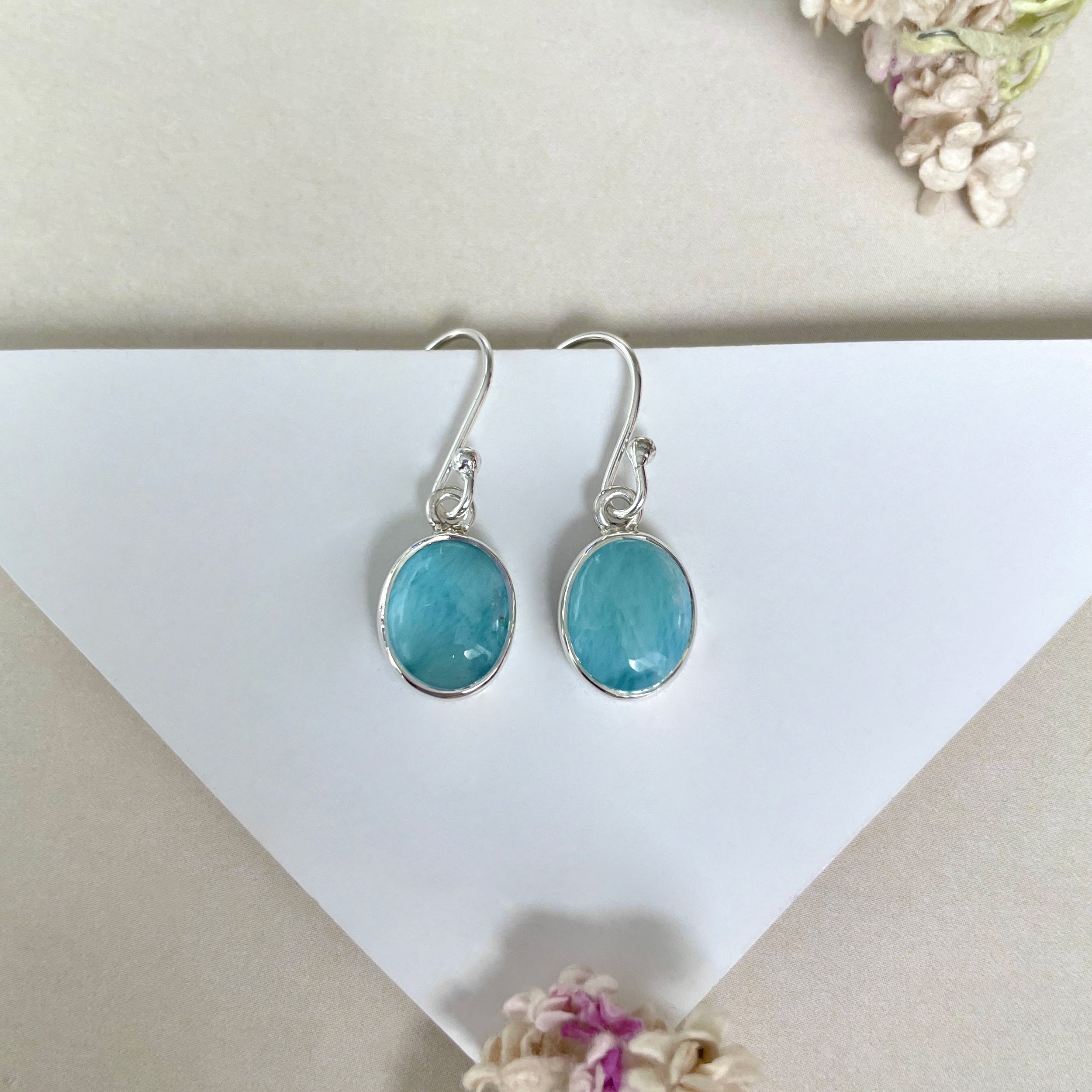 Larimar Earring-(LAR-E-2094.)