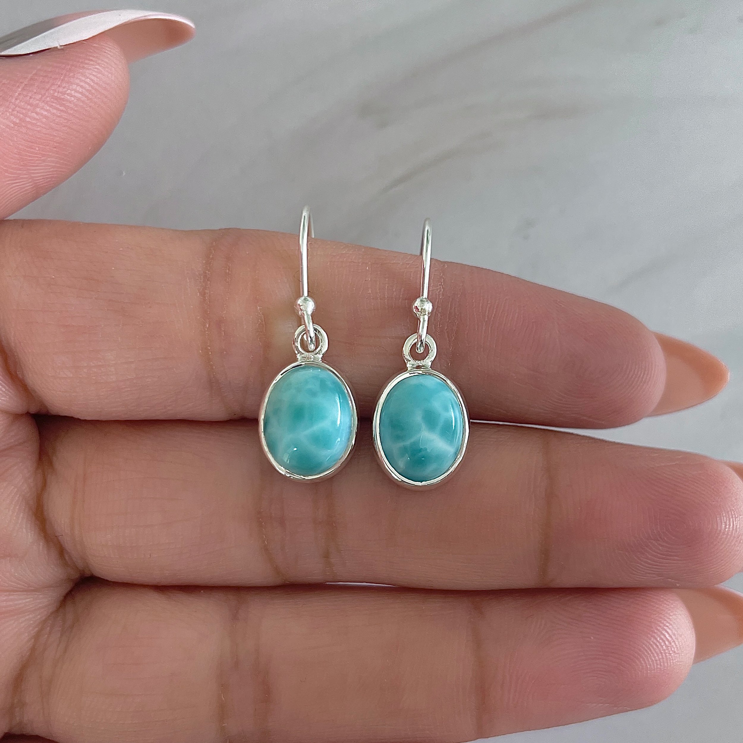 Larimar Earring-(LAR-E-2095.)