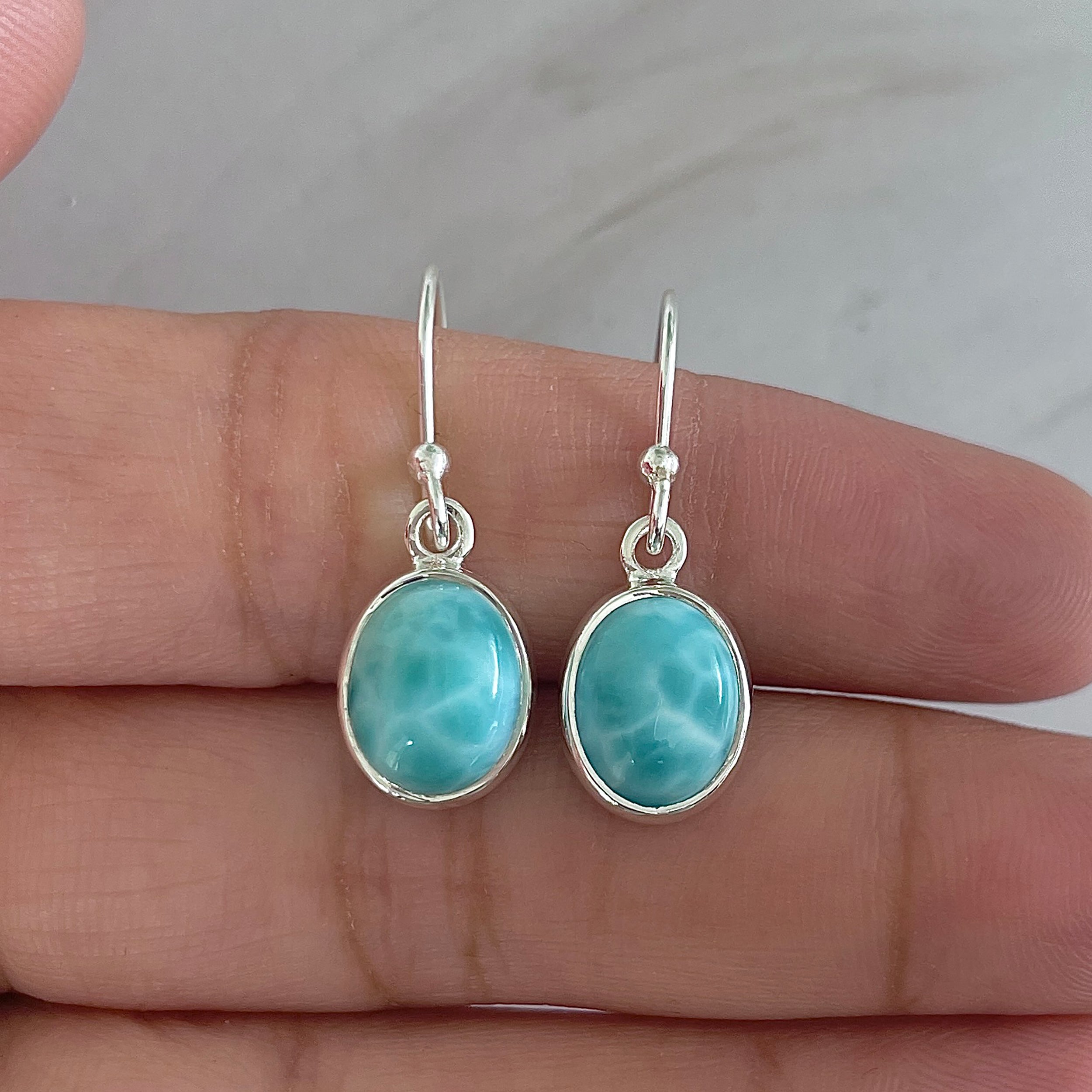 Larimar Earring-(LAR-E-2095.)