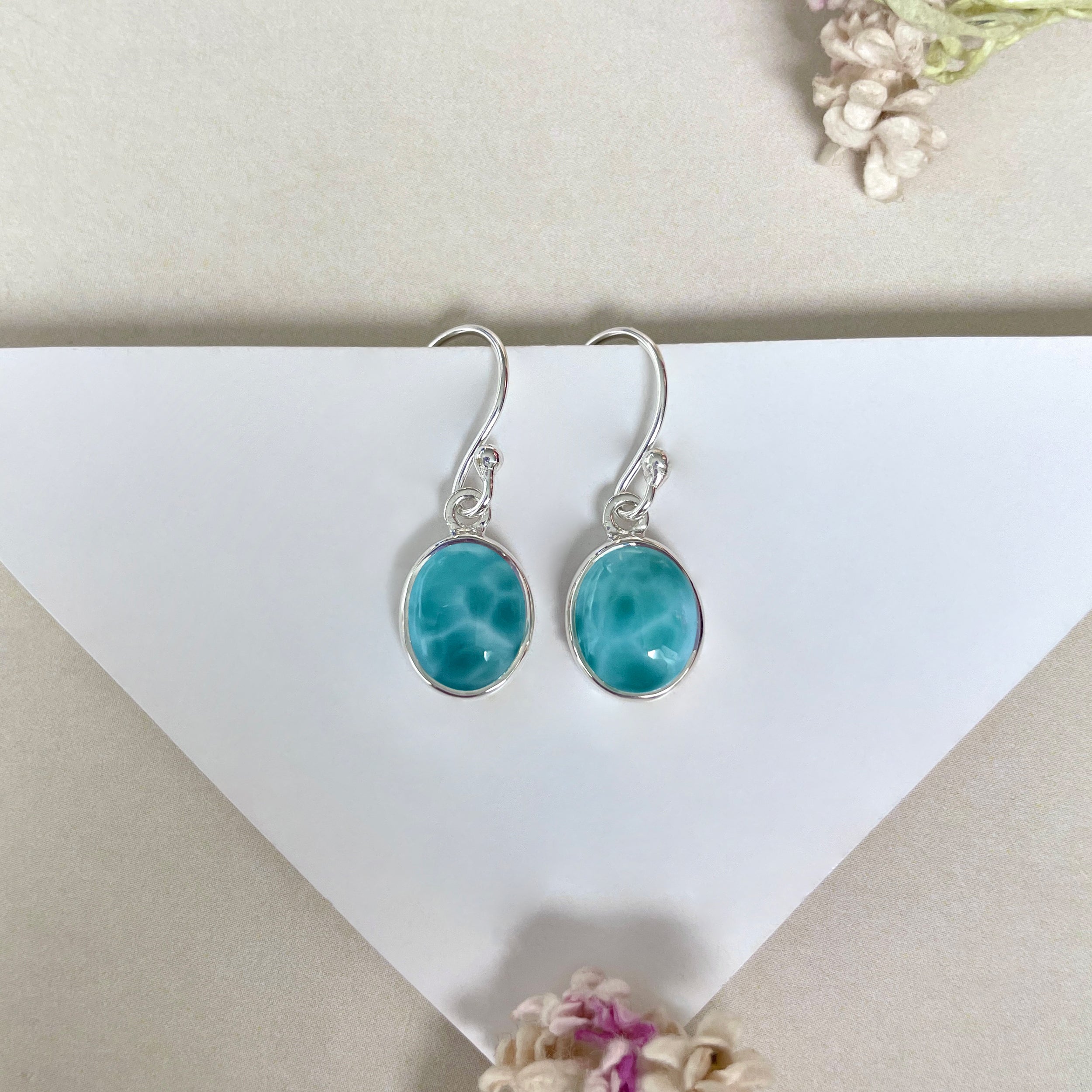 Larimar Earring-(LAR-E-2095.)