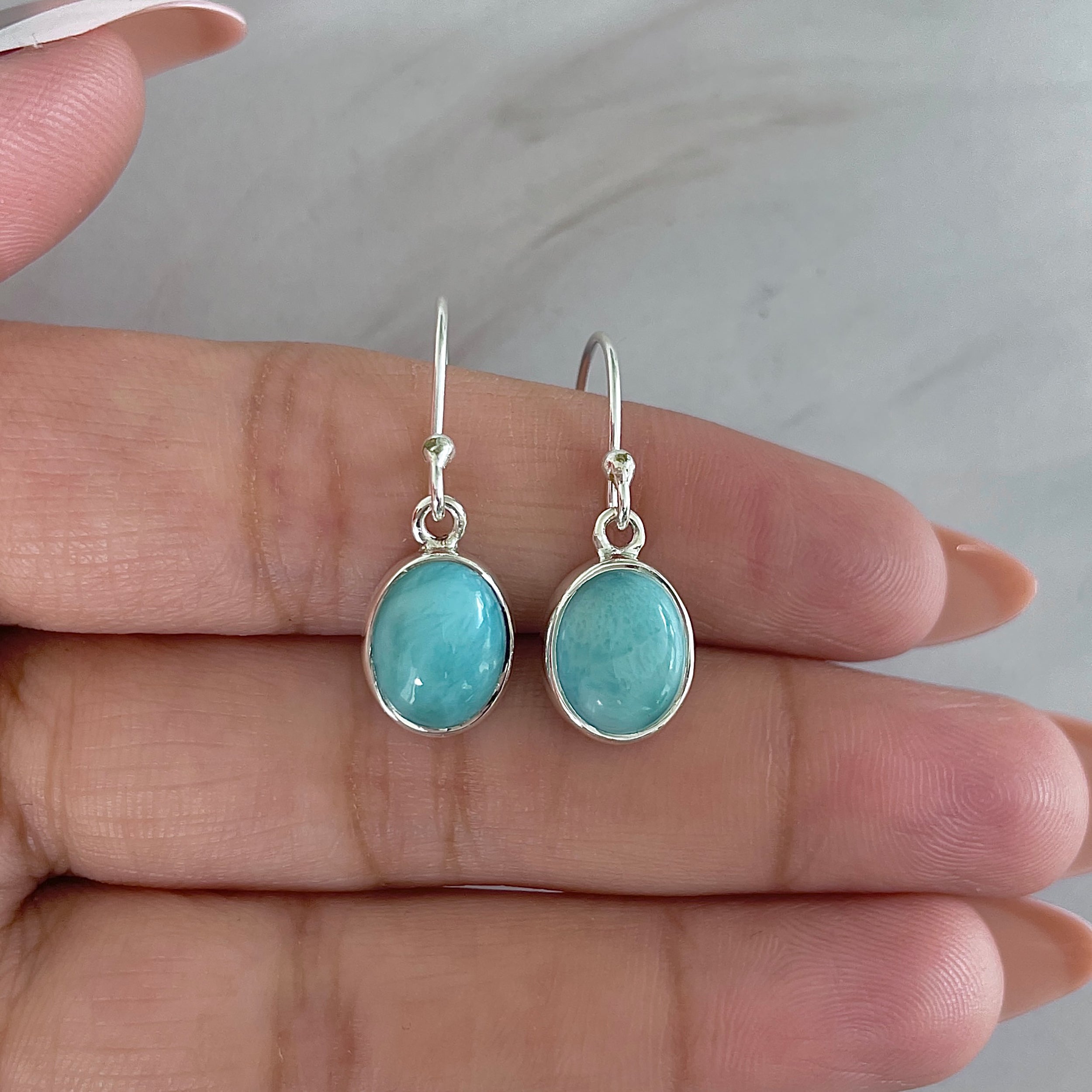 Larimar Earring-(LAR-E-2096.)