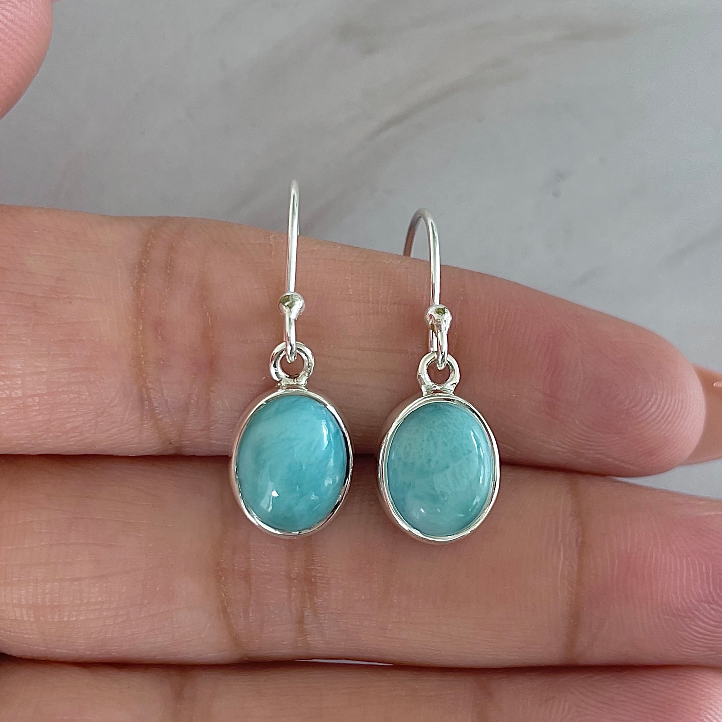 Larimar Earring-(LAR-E-2096.)