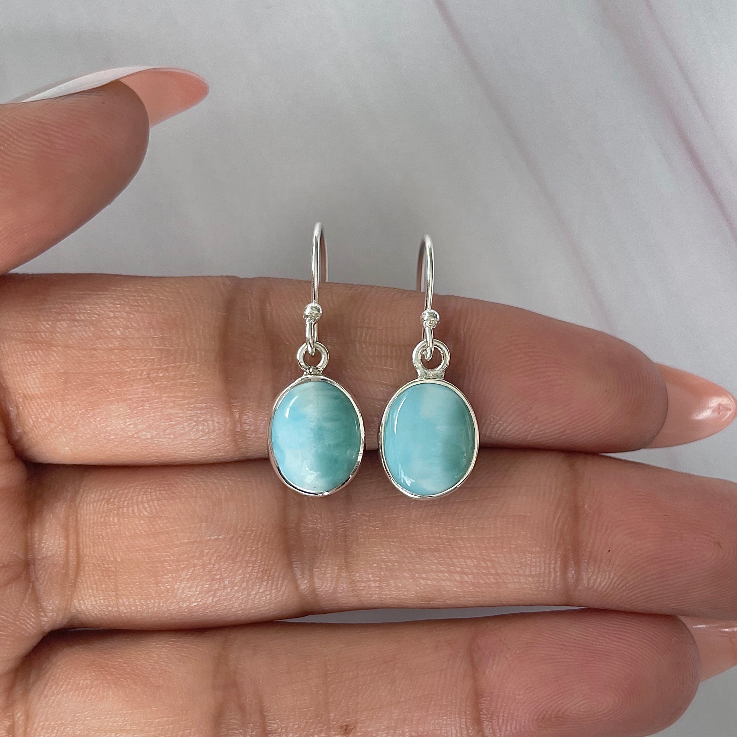 Larimar Earring-(LAR-E-2097.)