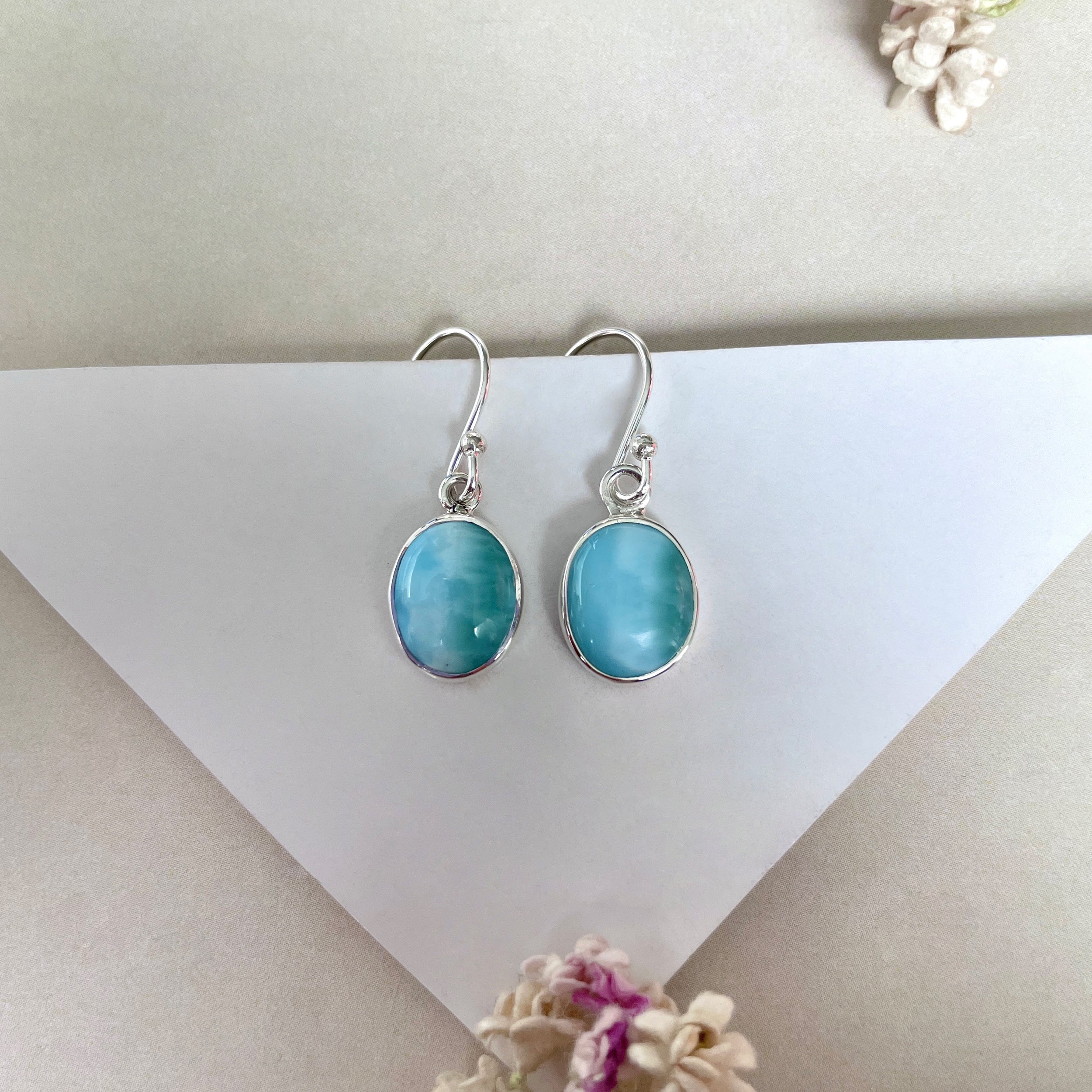 Larimar Earring-(LAR-E-2097.)