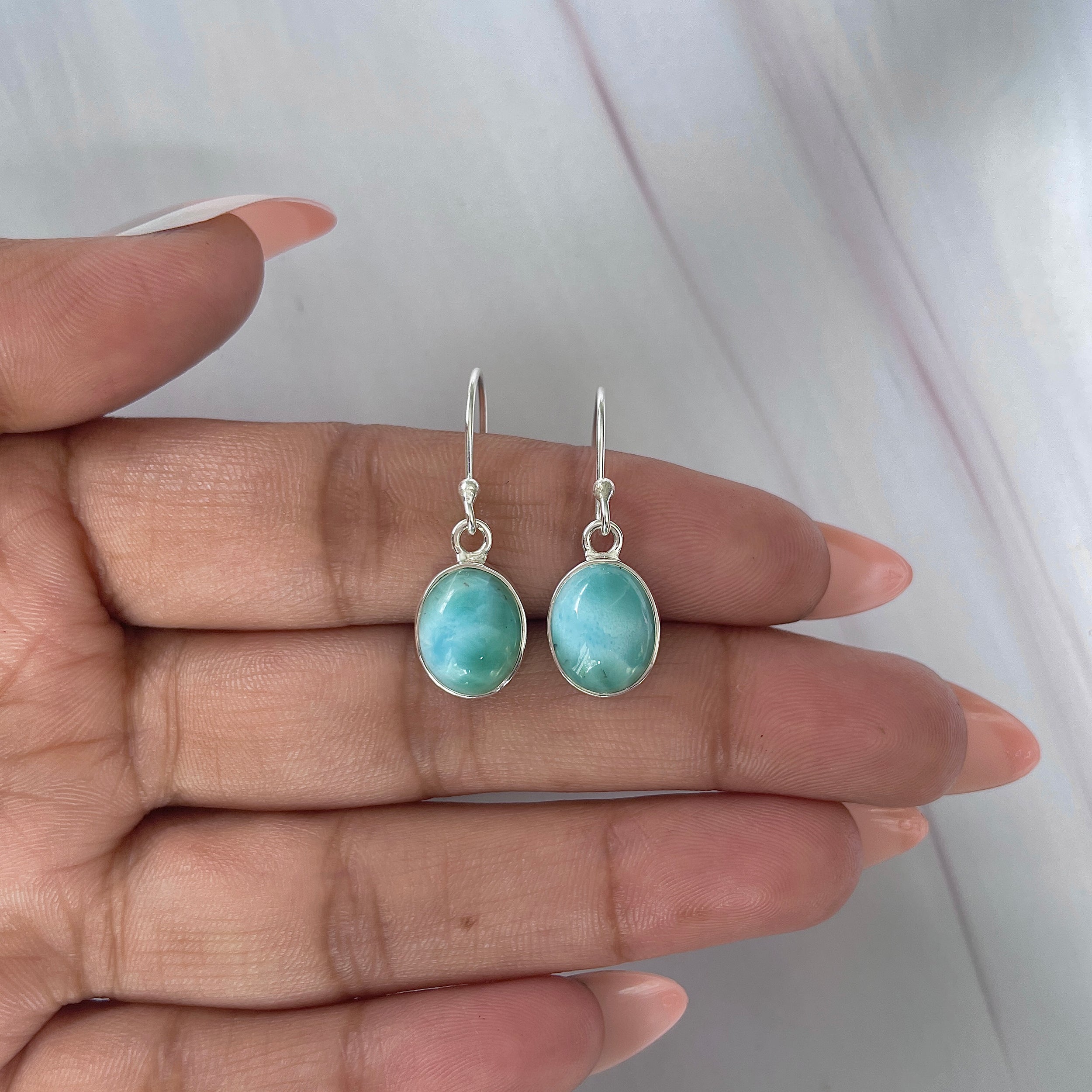 Larimar Earring-(LAR-E-2098.)