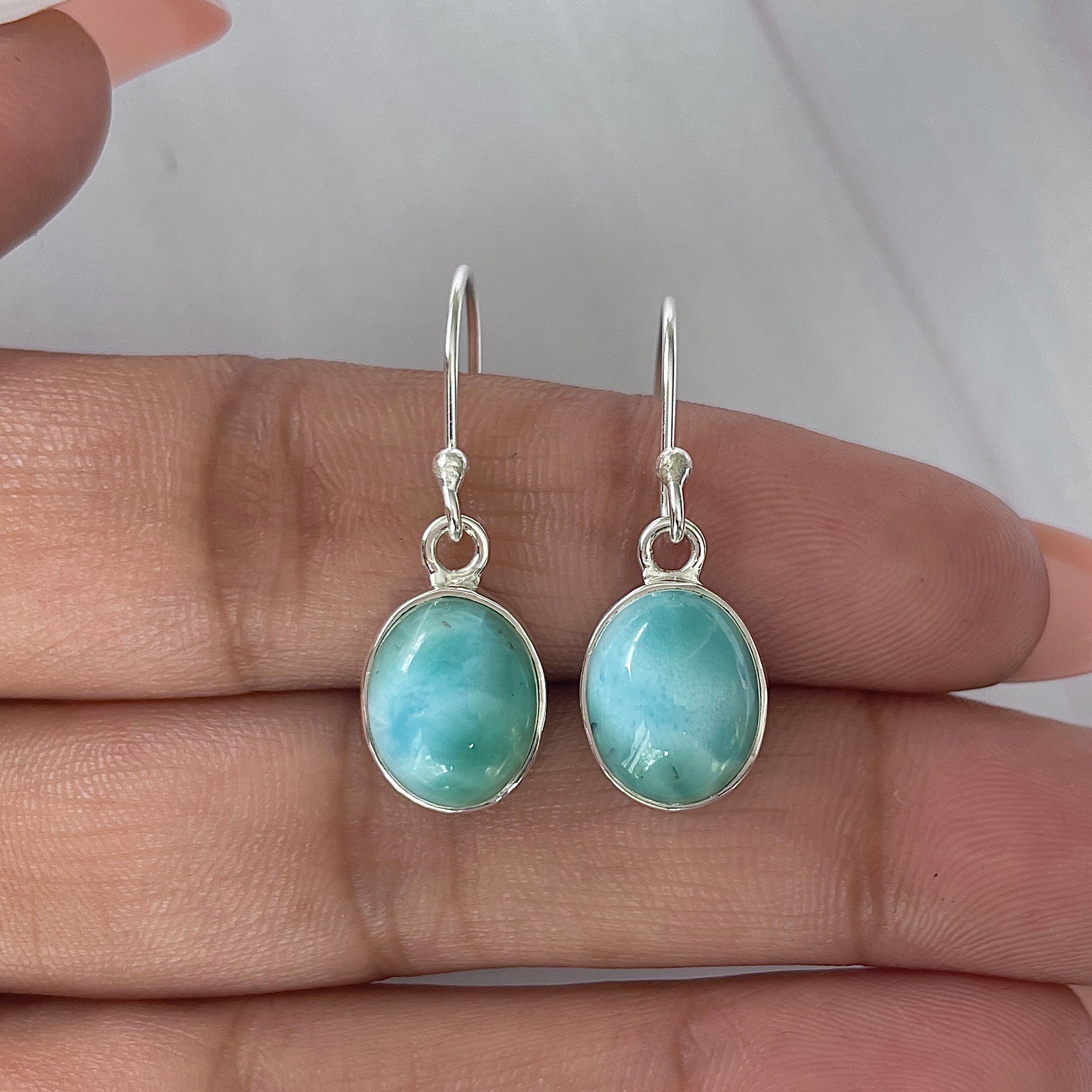 Larimar Earring-(LAR-E-2098.)