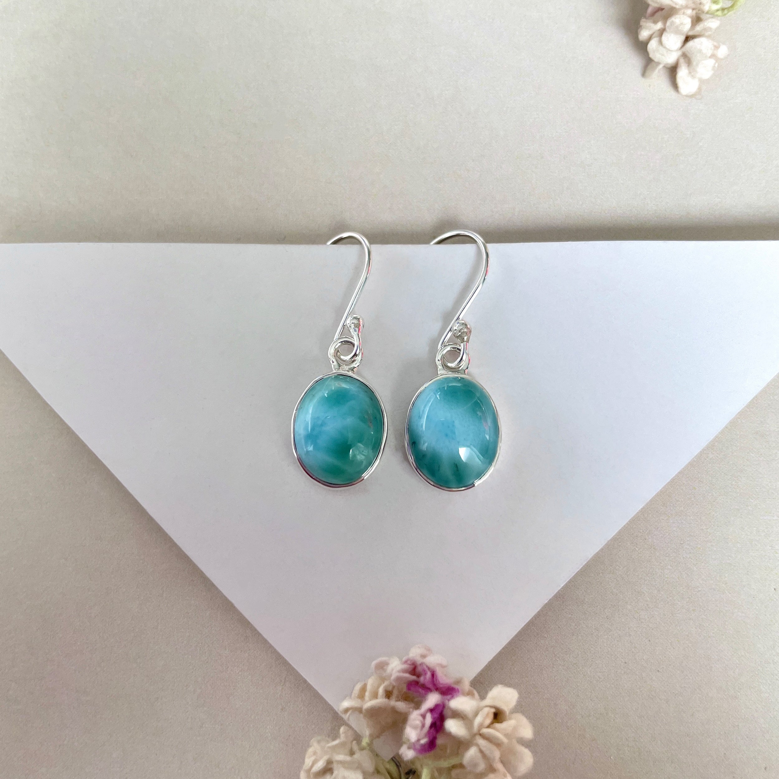 Larimar Earring-(LAR-E-2098.)