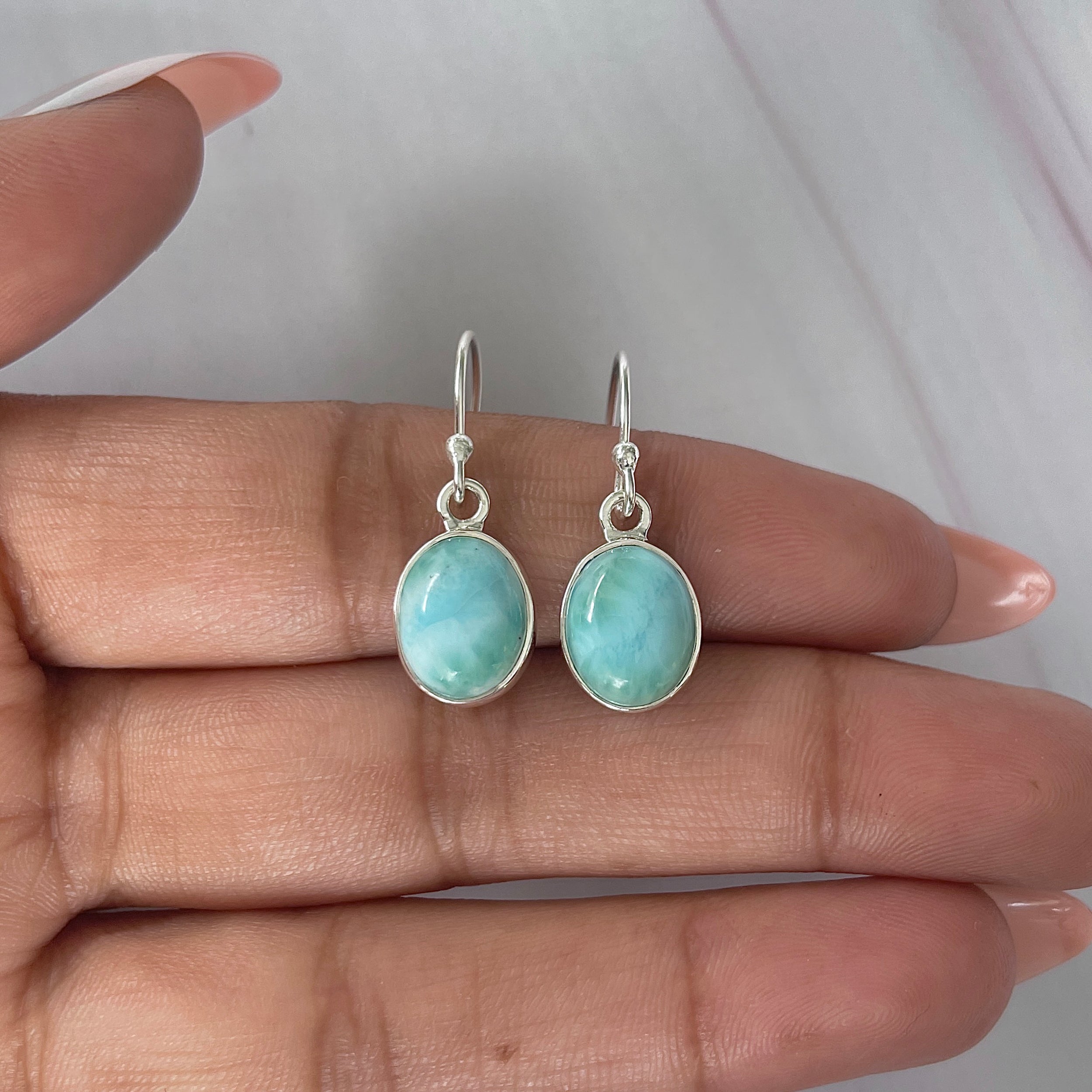 Larimar Earring-(LAR-E-2099.)