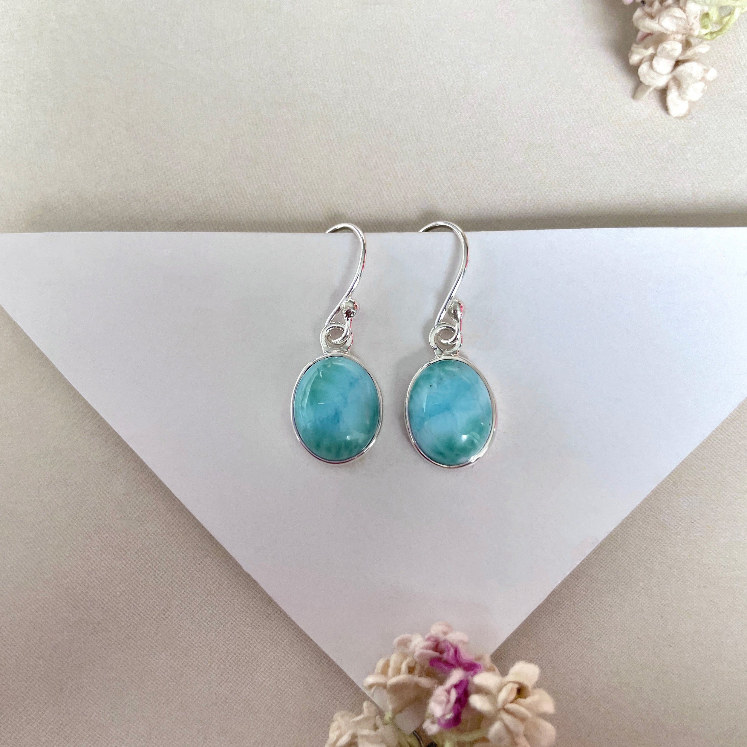 Larimar Earring-(LAR-E-2099.)