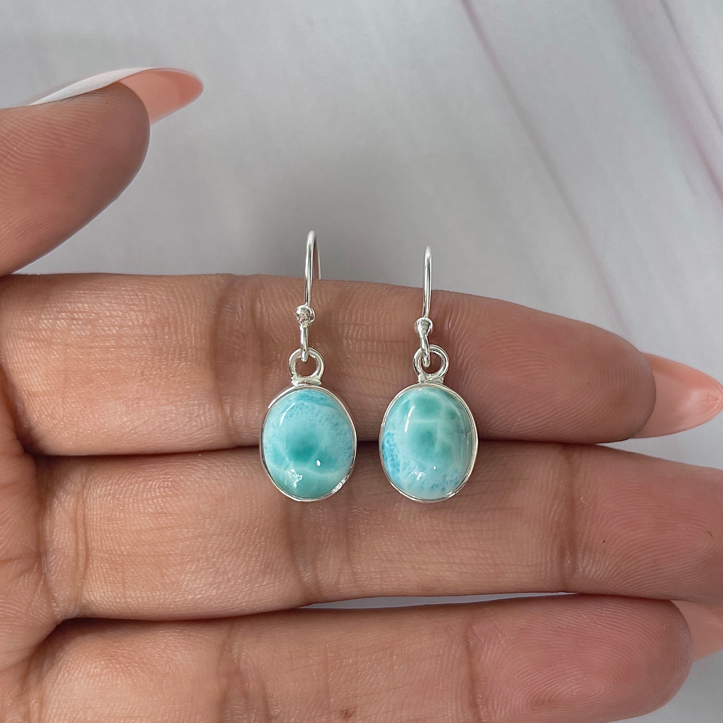 Larimar Earring-(LAR-E-2101.)