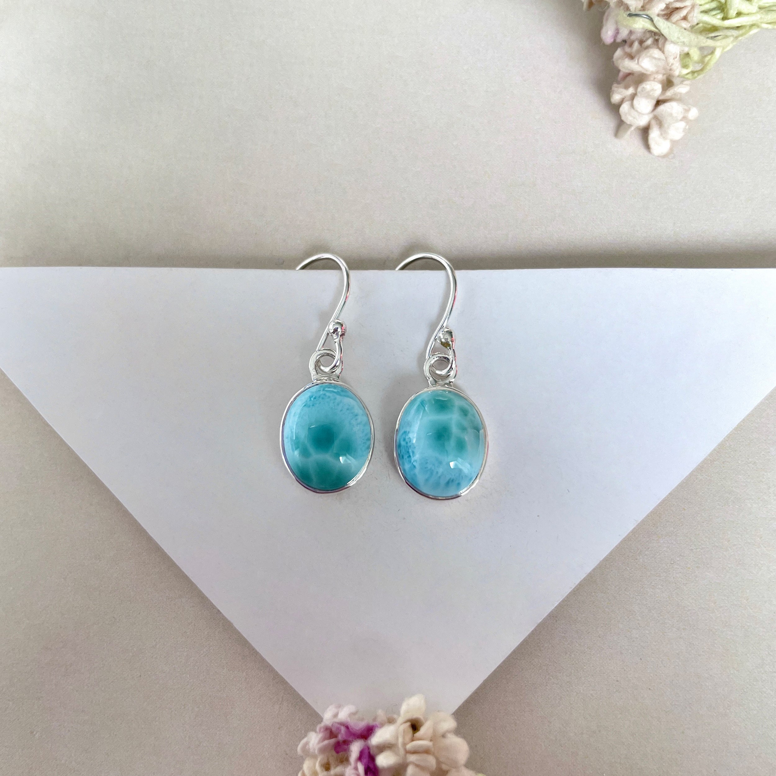 Larimar Earring-(LAR-E-2101.)