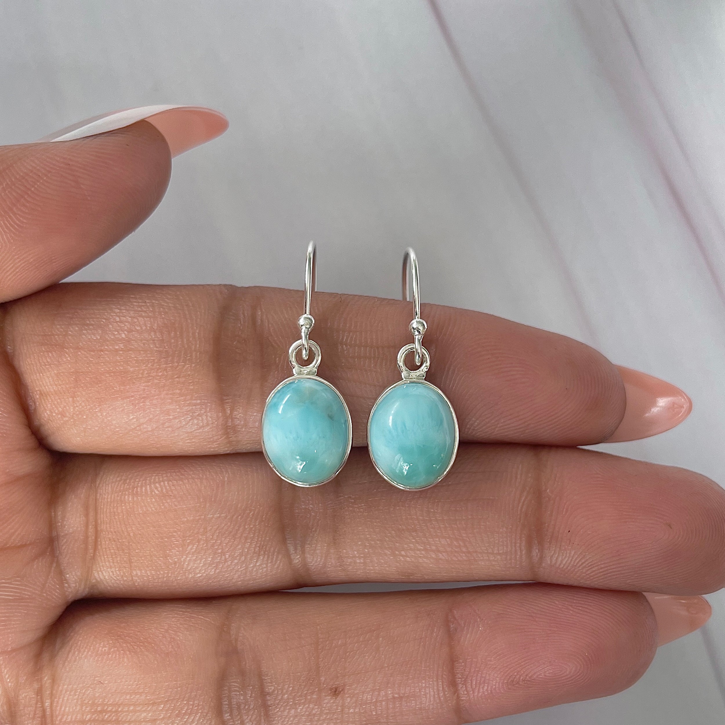 Larimar Earring-(LAR-E-2103.)