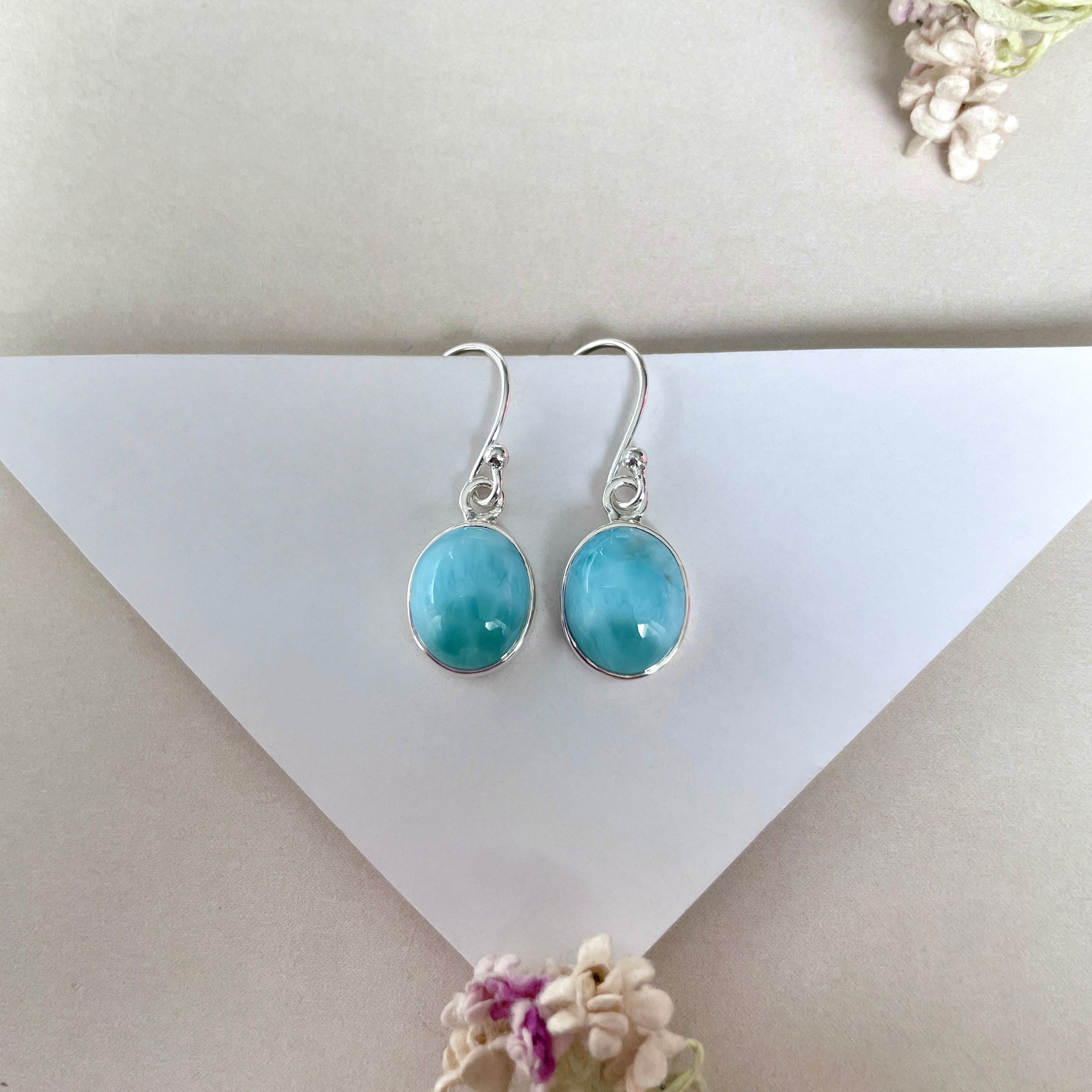 Larimar Earring-(LAR-E-2103.)