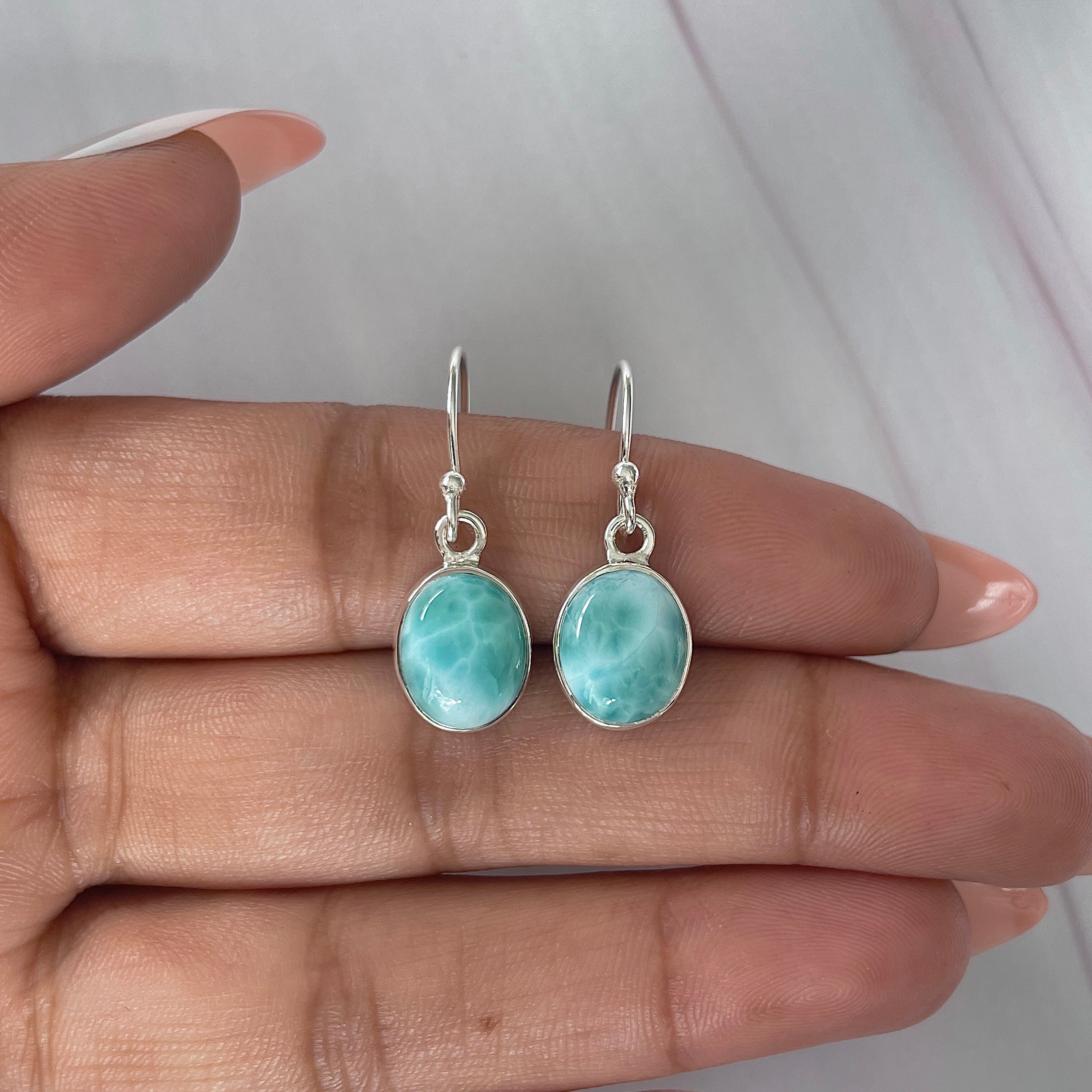Larimar Earring-(LAR-E-2104.)