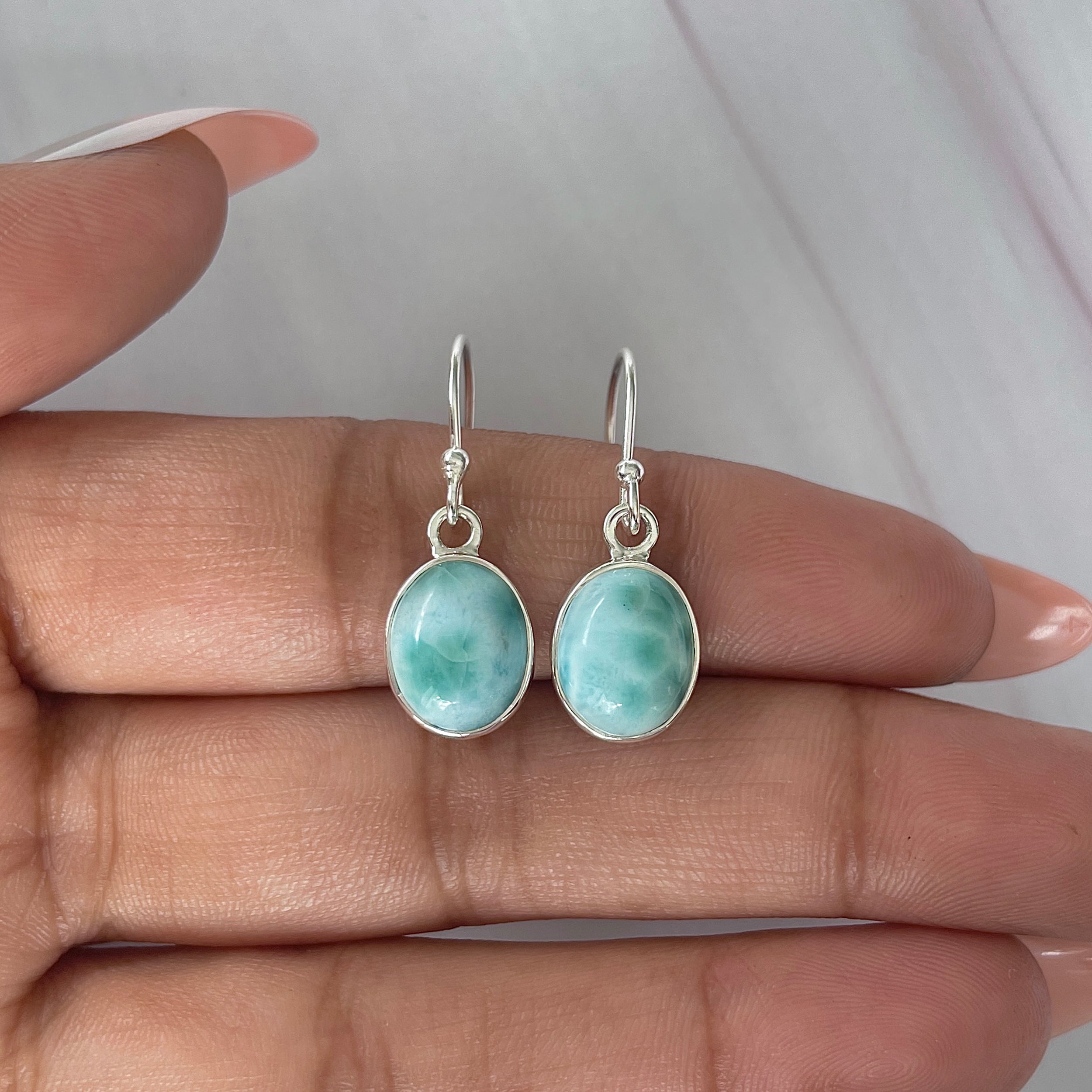 Larimar Earring-(LAR-E-2105.)