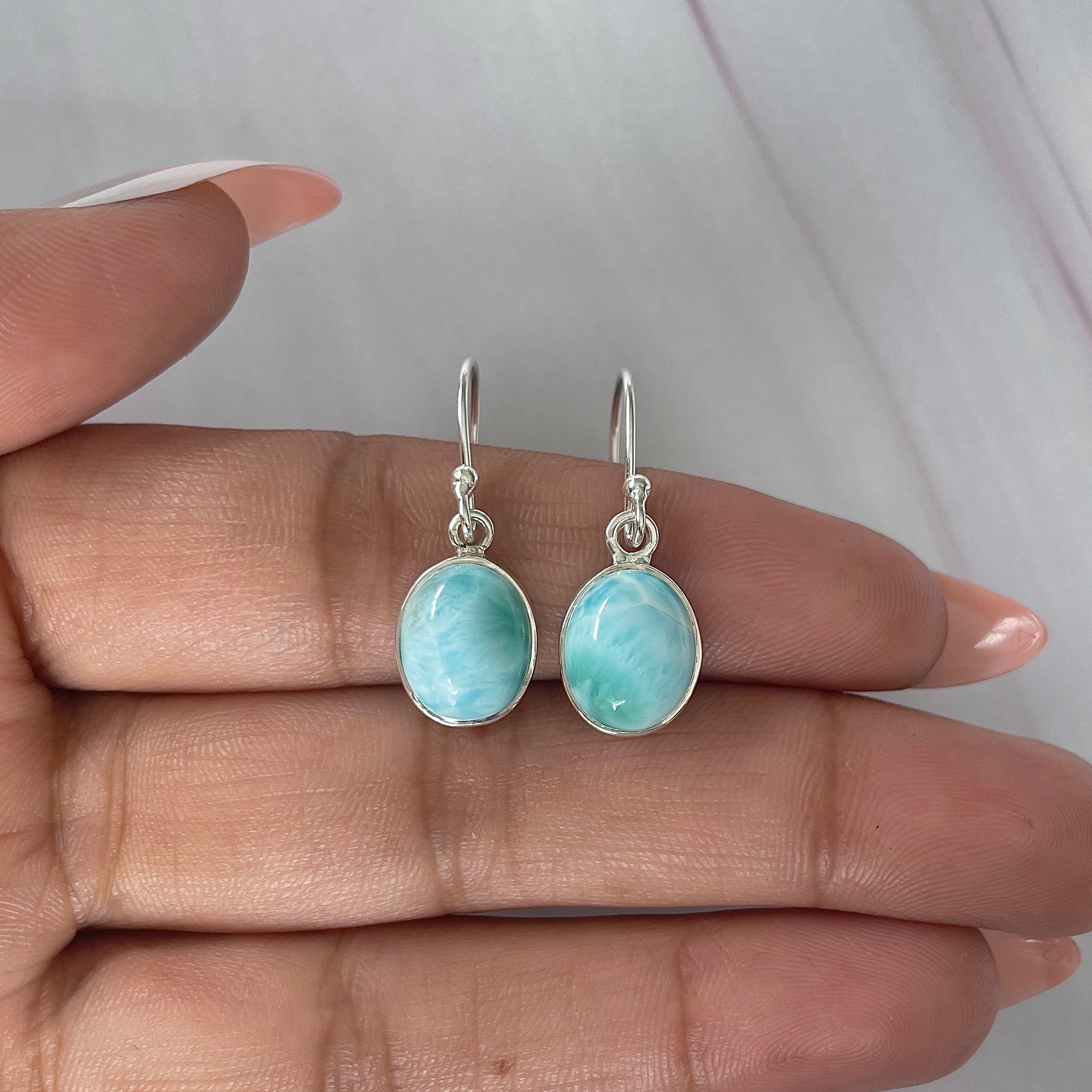 Larimar Earring-(LAR-E-2106.)