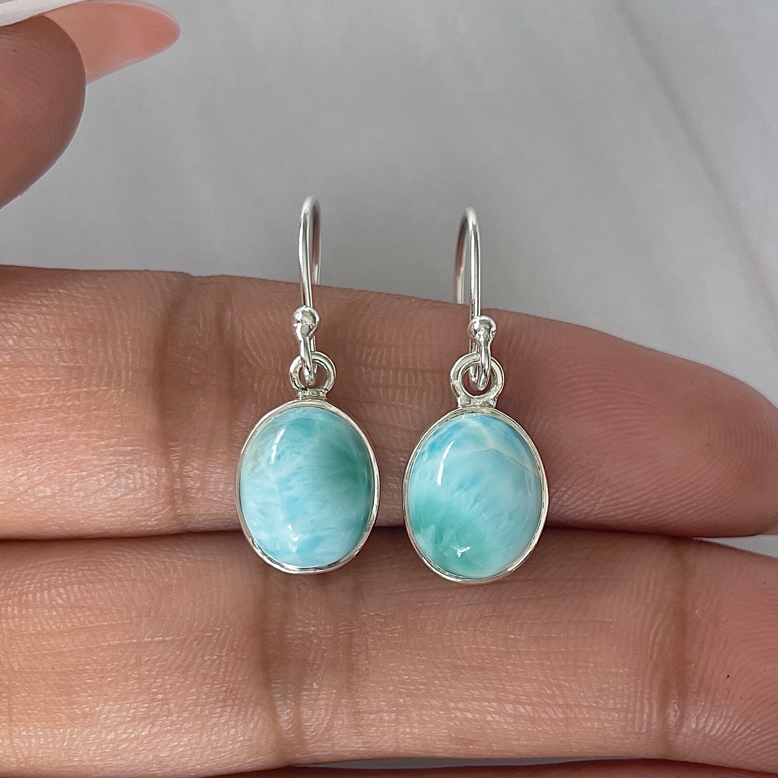 Larimar Earring-(LAR-E-2106.)