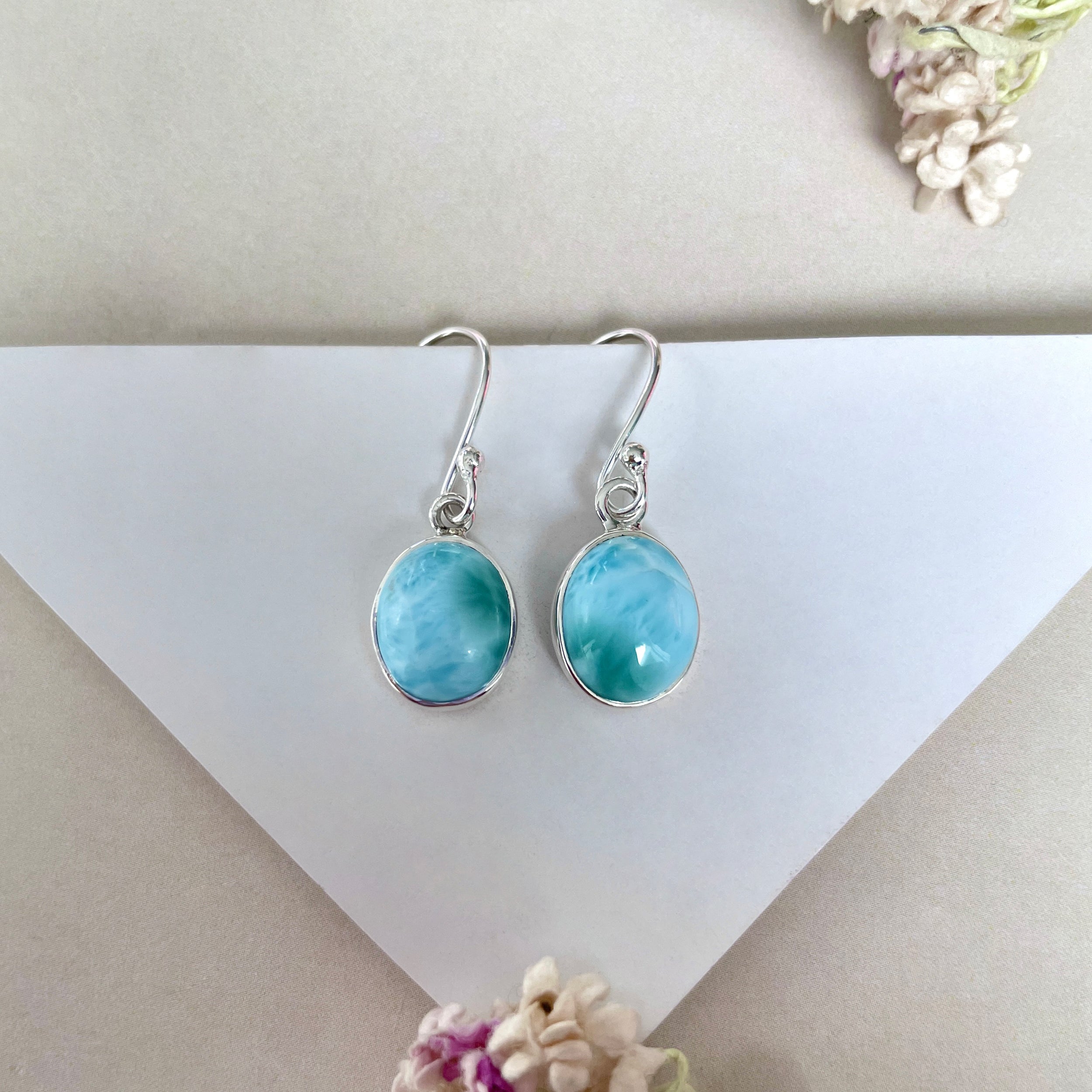 Larimar Earring-(LAR-E-2106.)