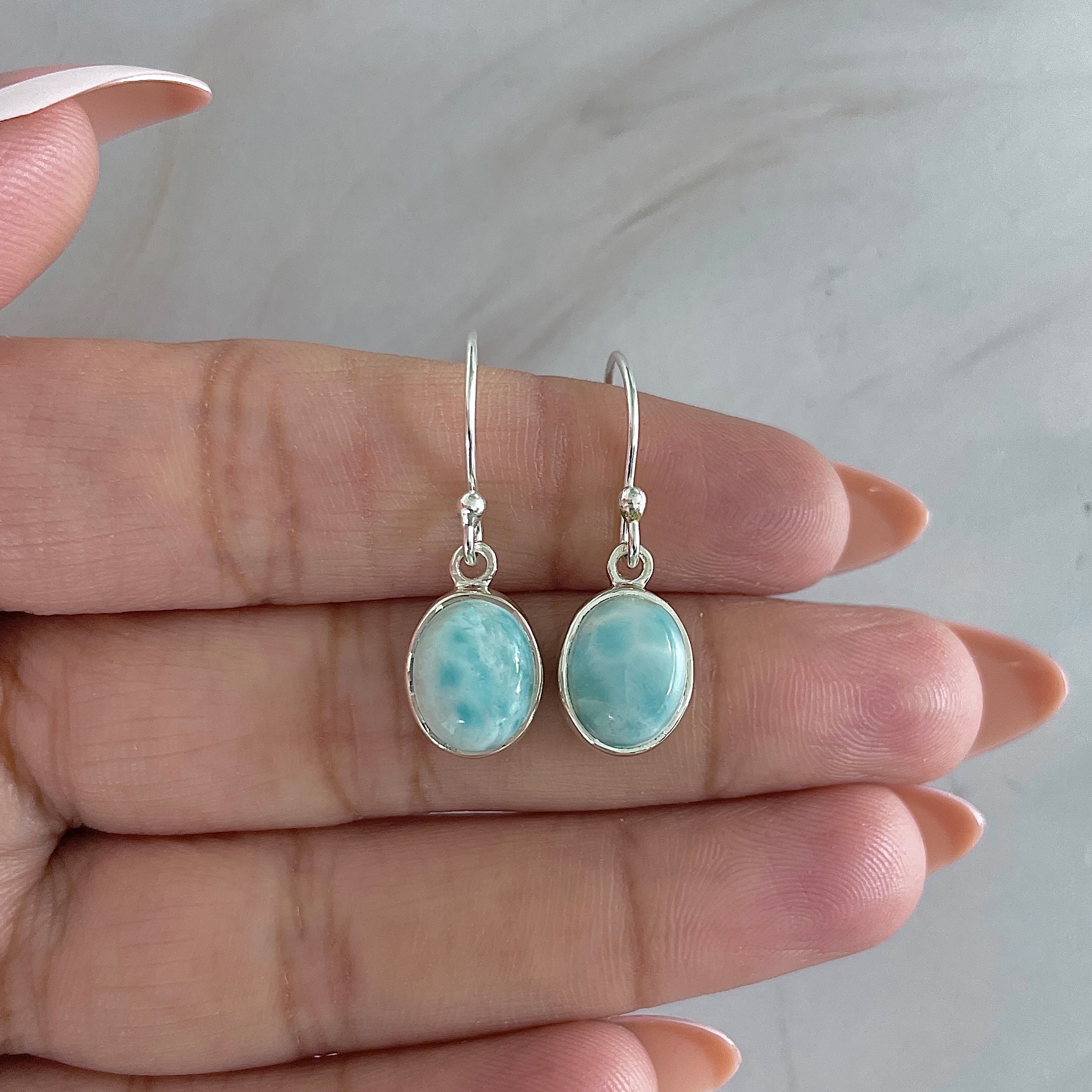 Larimar Earring-(LAR-E-2107.)