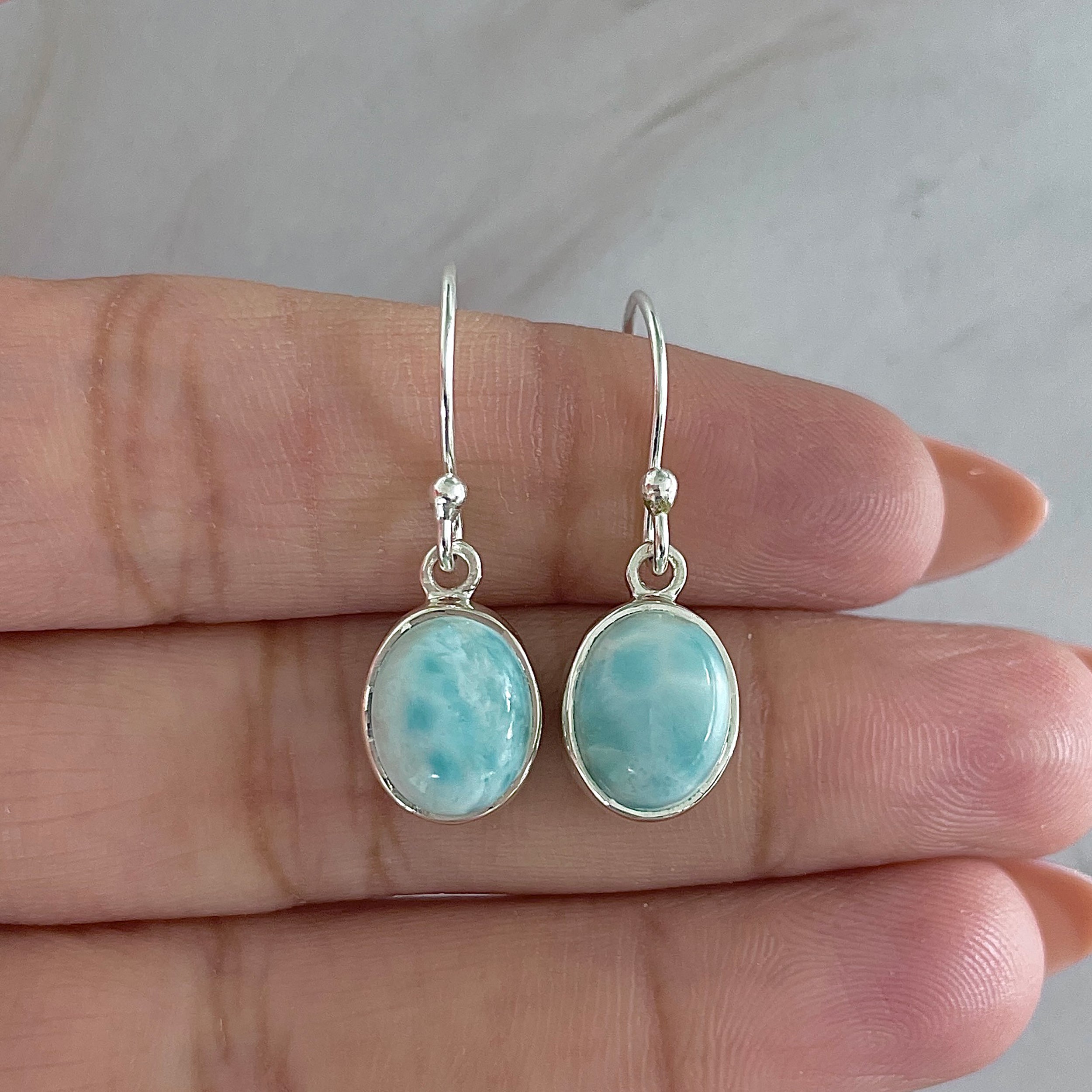 Larimar Earring-(LAR-E-2107.)