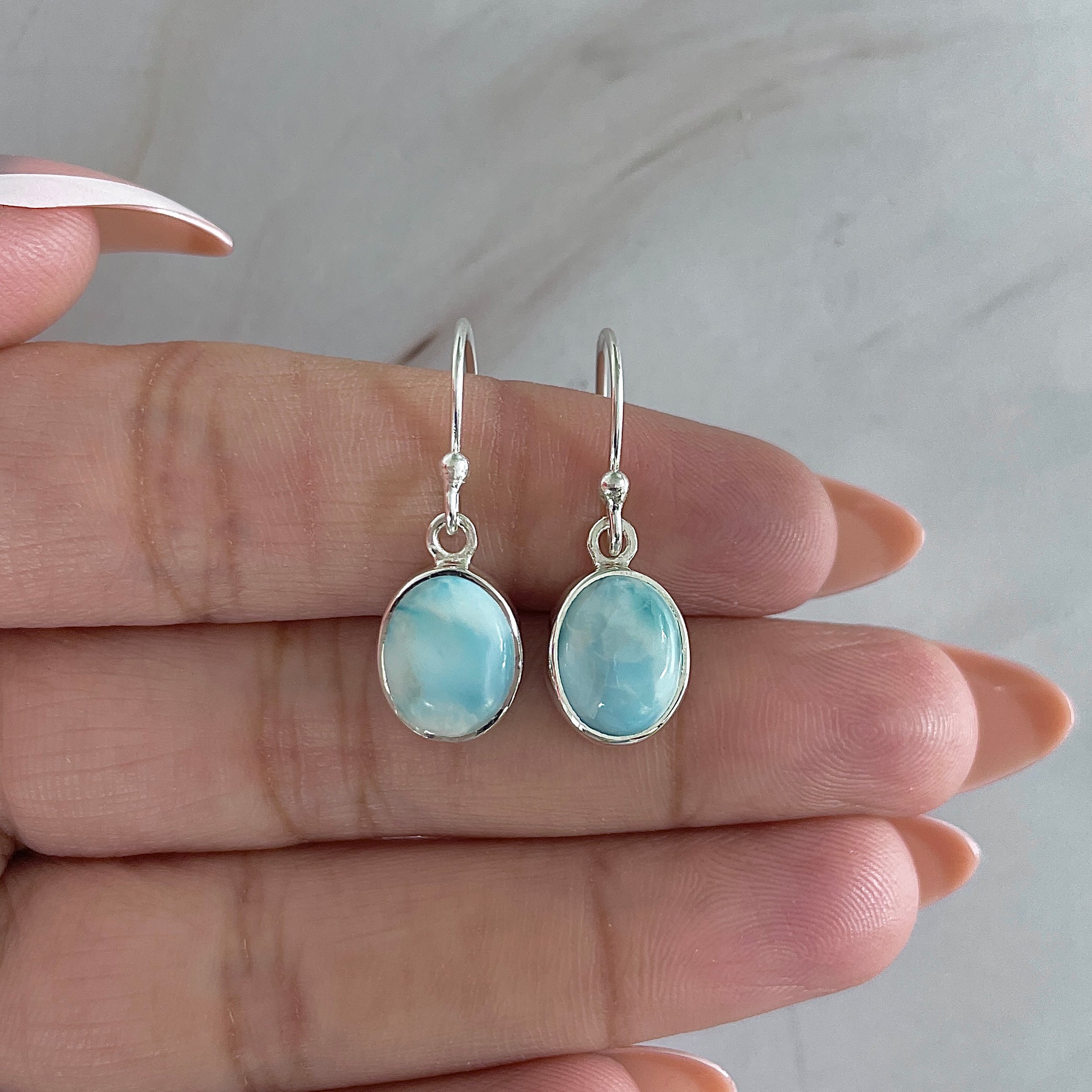 Larimar Earring-(LAR-E-2108.)