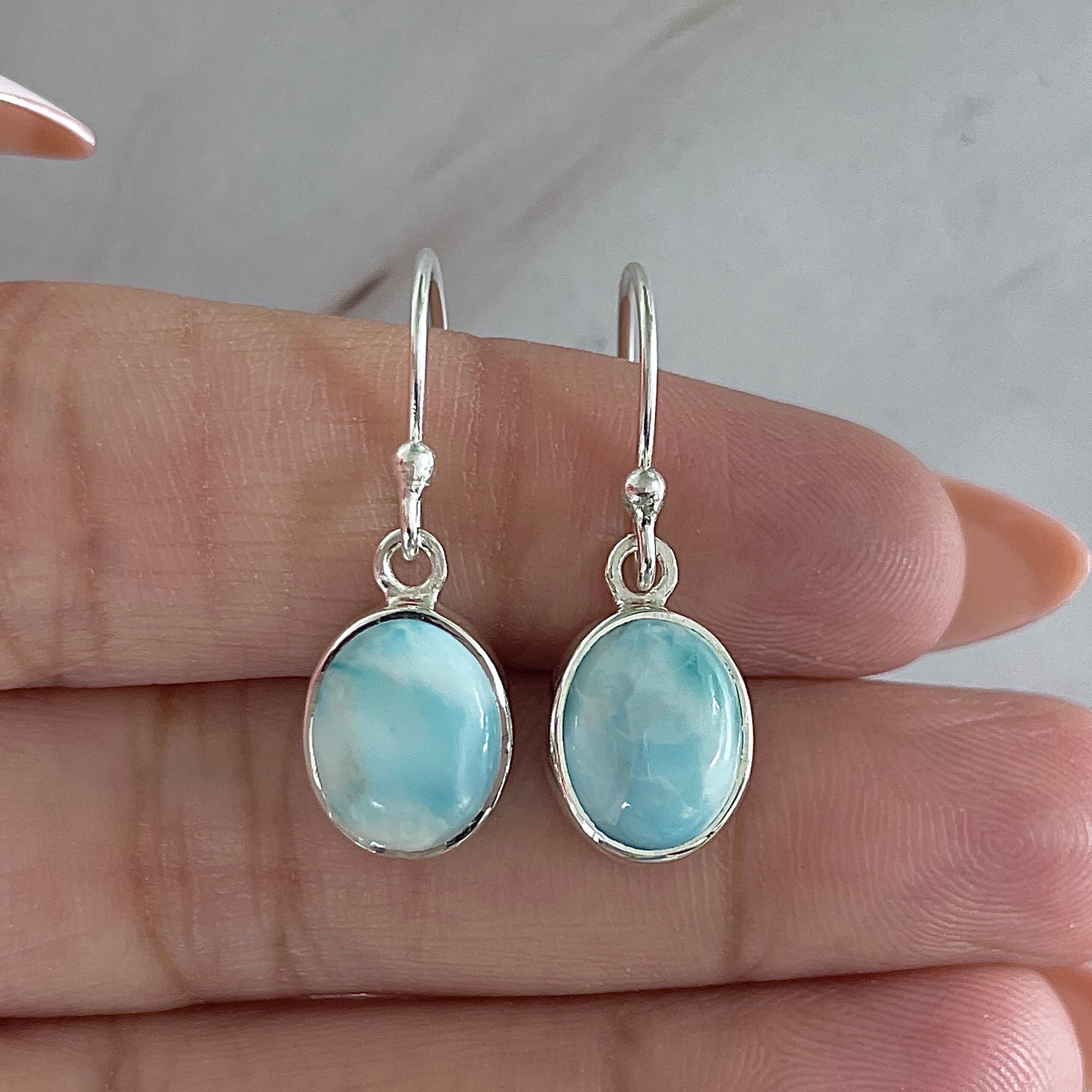 Larimar Earring-(LAR-E-2108.)