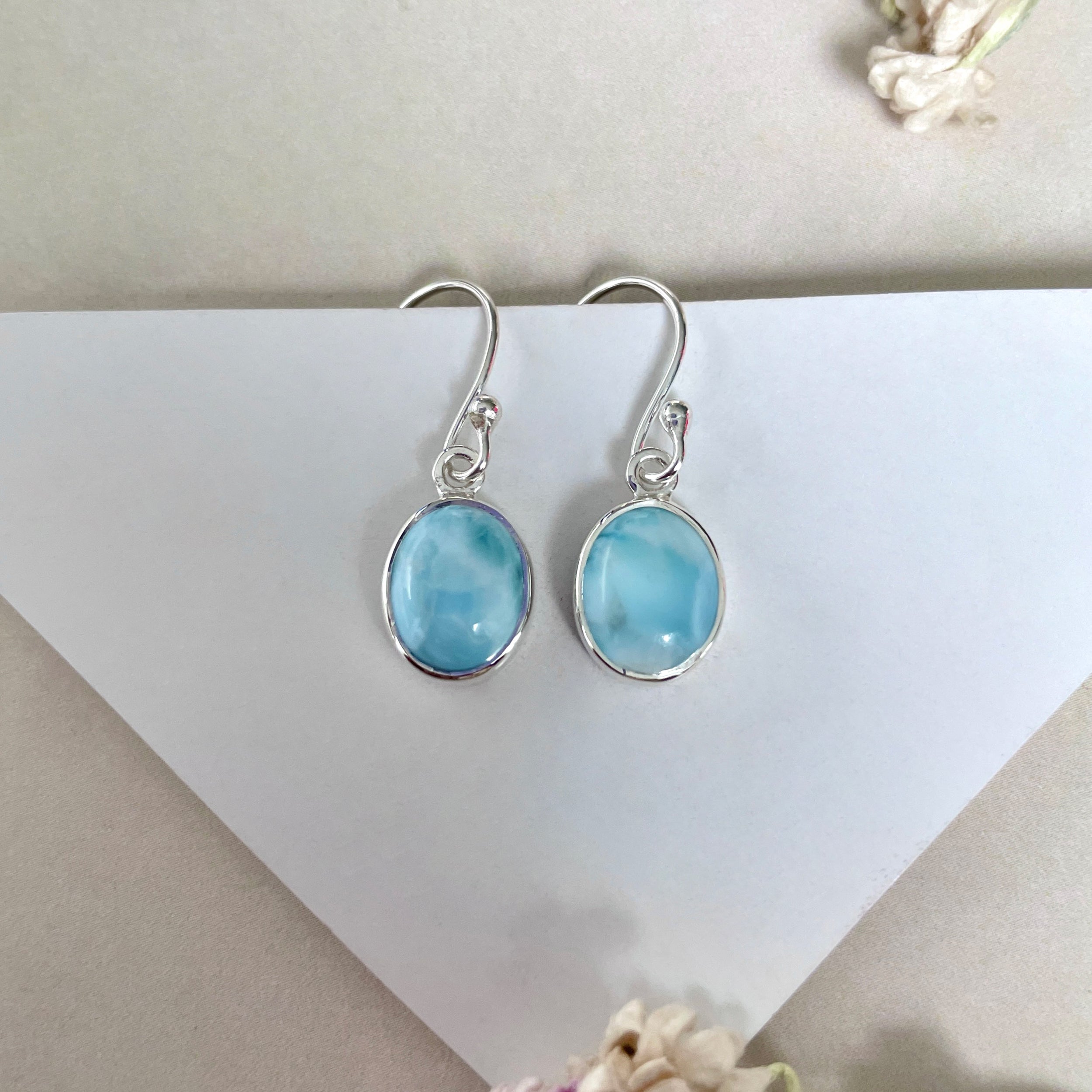 Larimar Earring-(LAR-E-2108.)