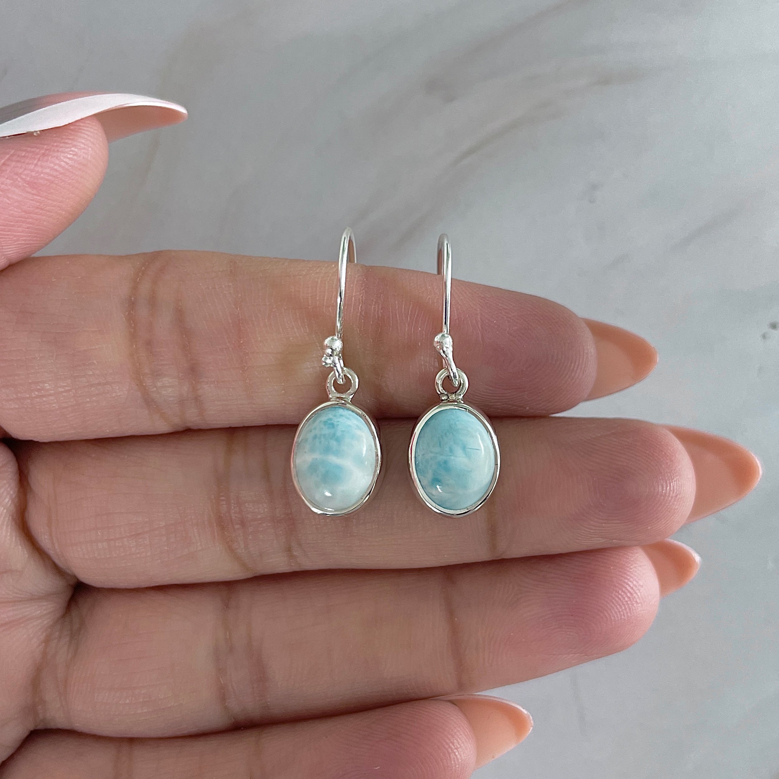 Larimar Earring-(LAR-E-2109.)