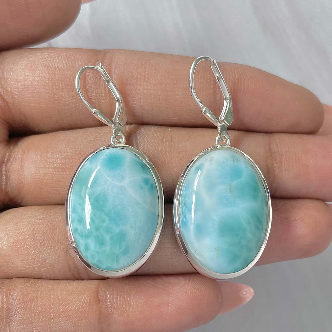 Larimar Earring-(LAR-E-211.)