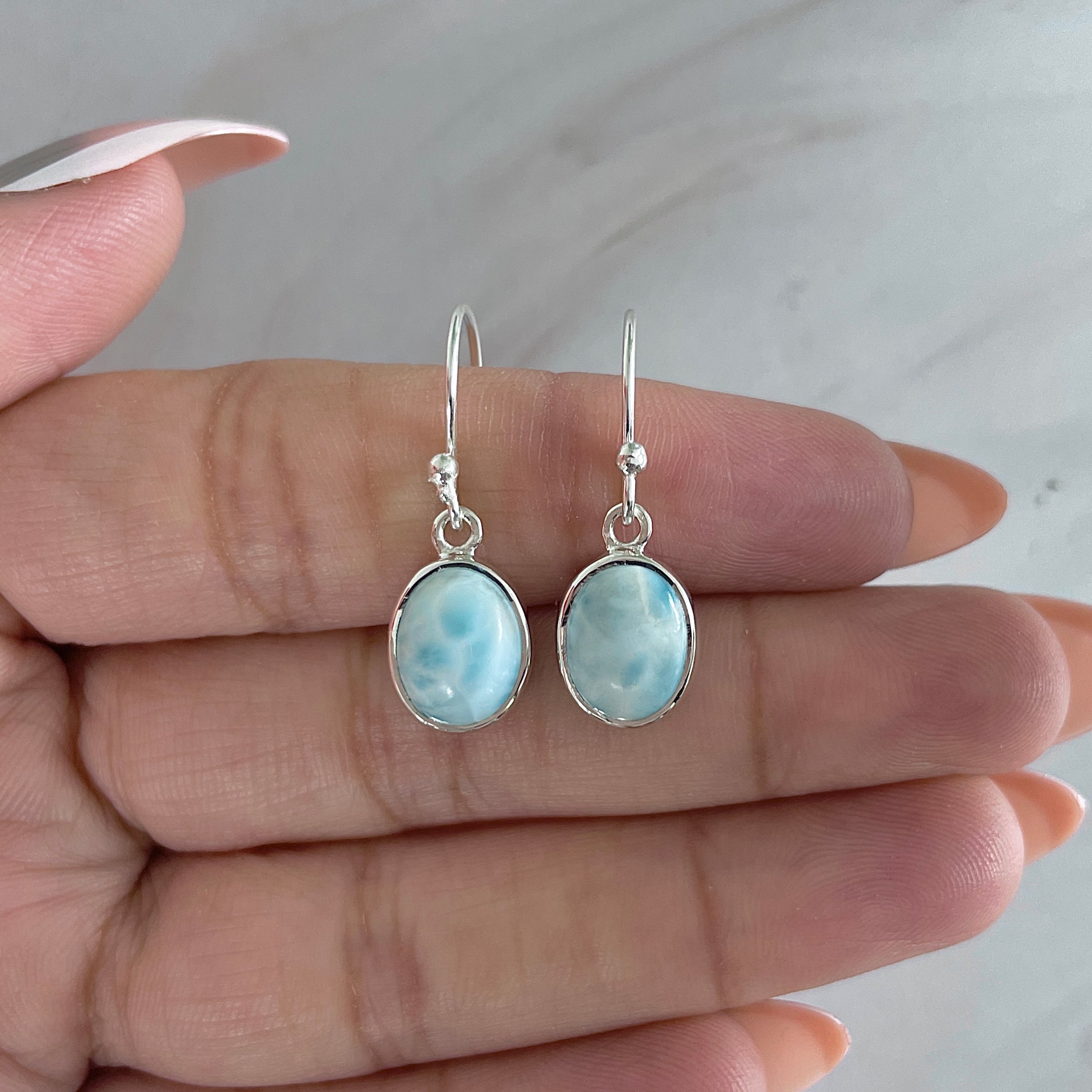 Larimar Earring-(LAR-E-2110.)