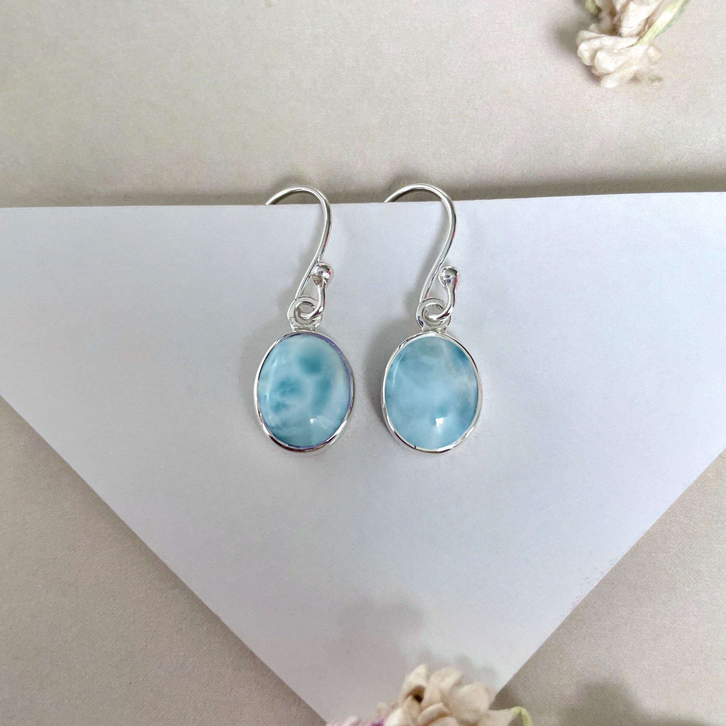 Larimar Earring-(LAR-E-2110.)