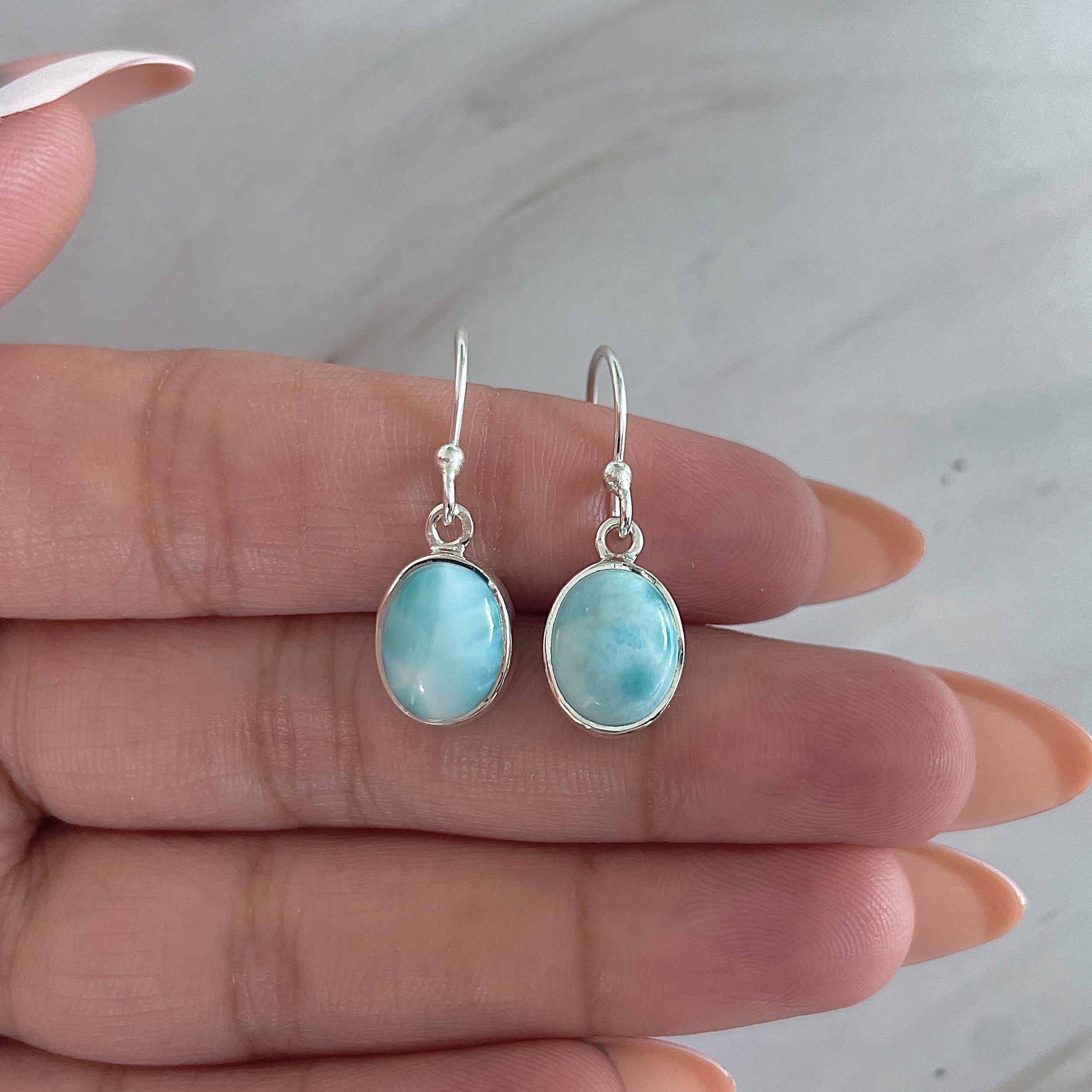 Larimar Earring-(LAR-E-2112.)