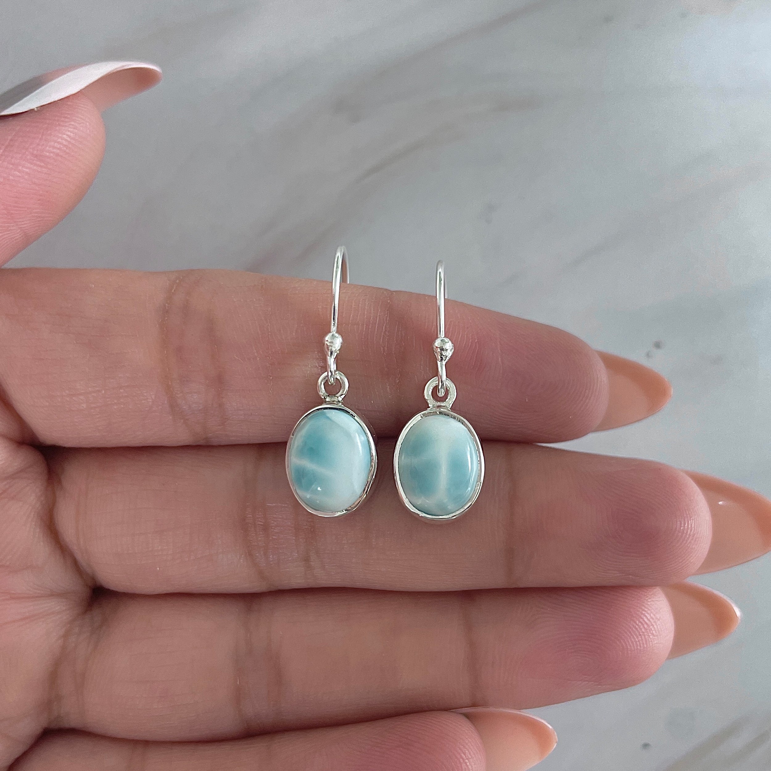 Larimar Earring-(LAR-E-2113.)