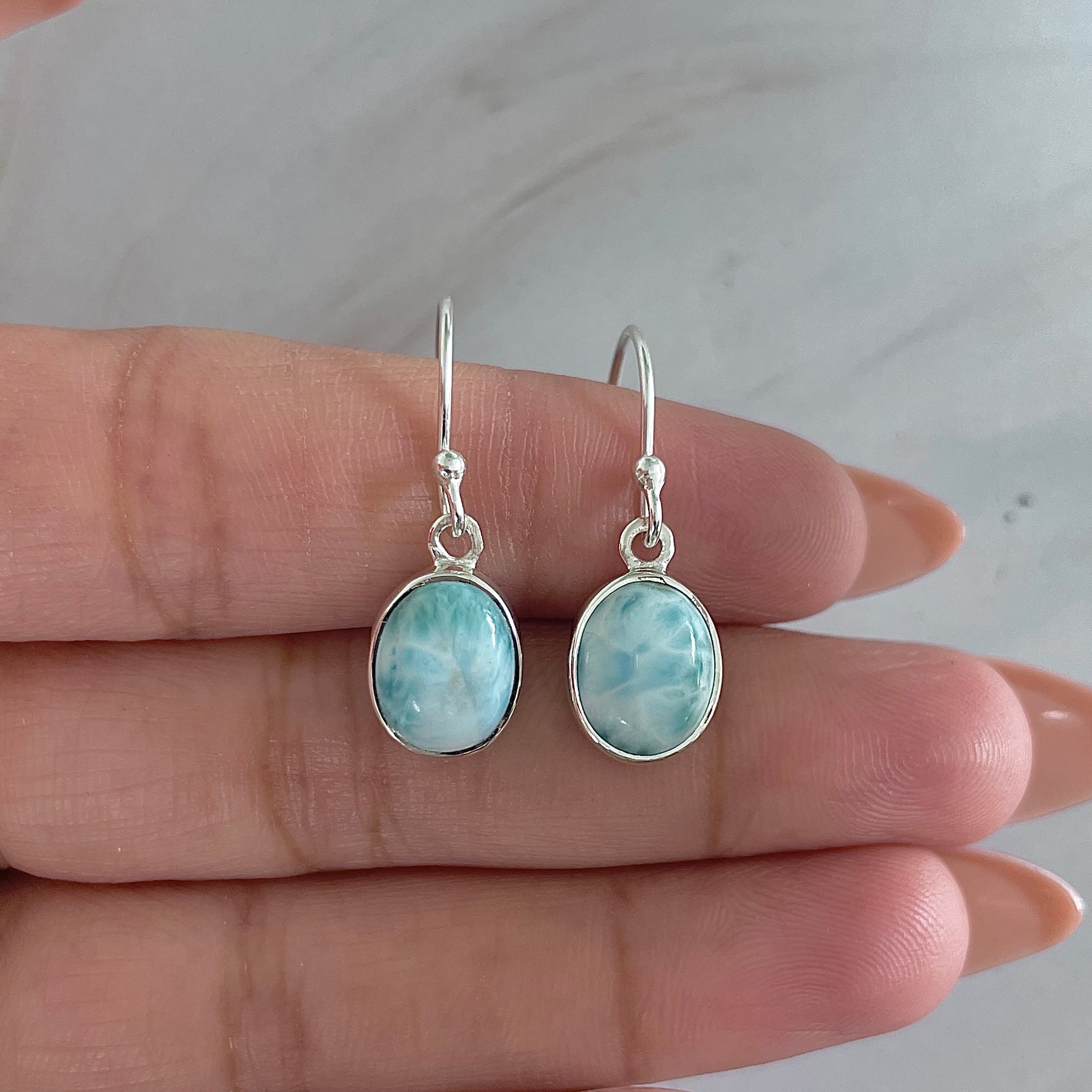 Larimar Earring-(LAR-E-2114.)
