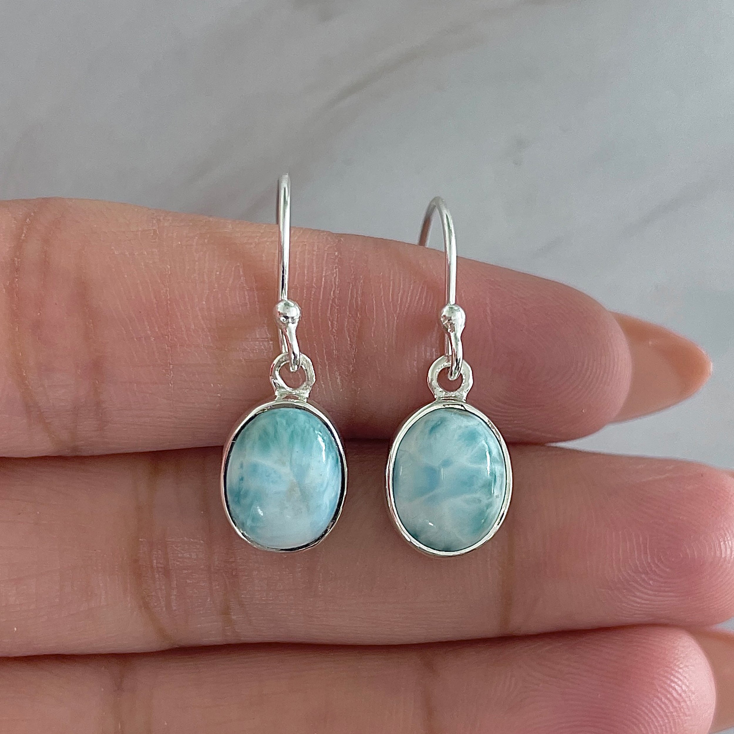 Larimar Earring-(LAR-E-2114.)