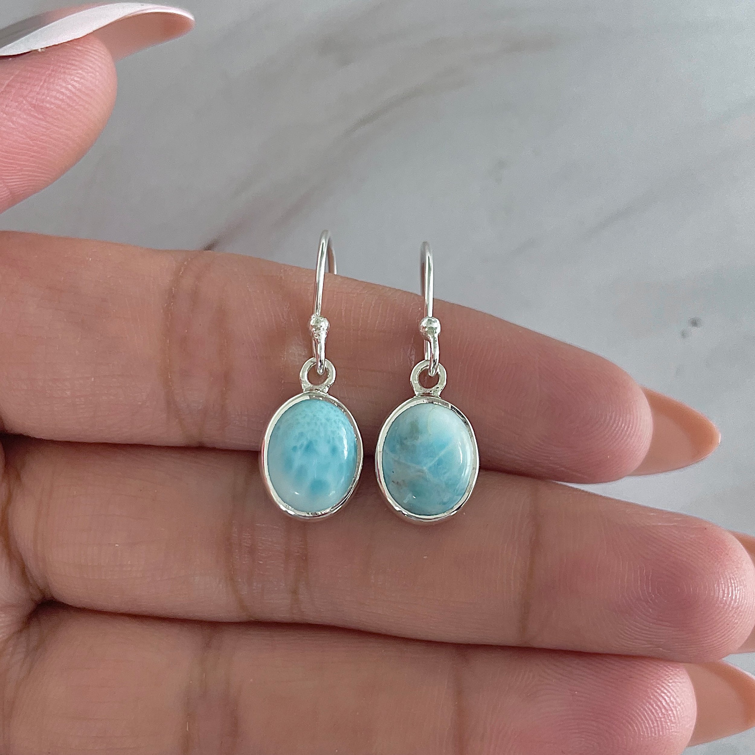 Larimar Earring-(LAR-E-2115.)