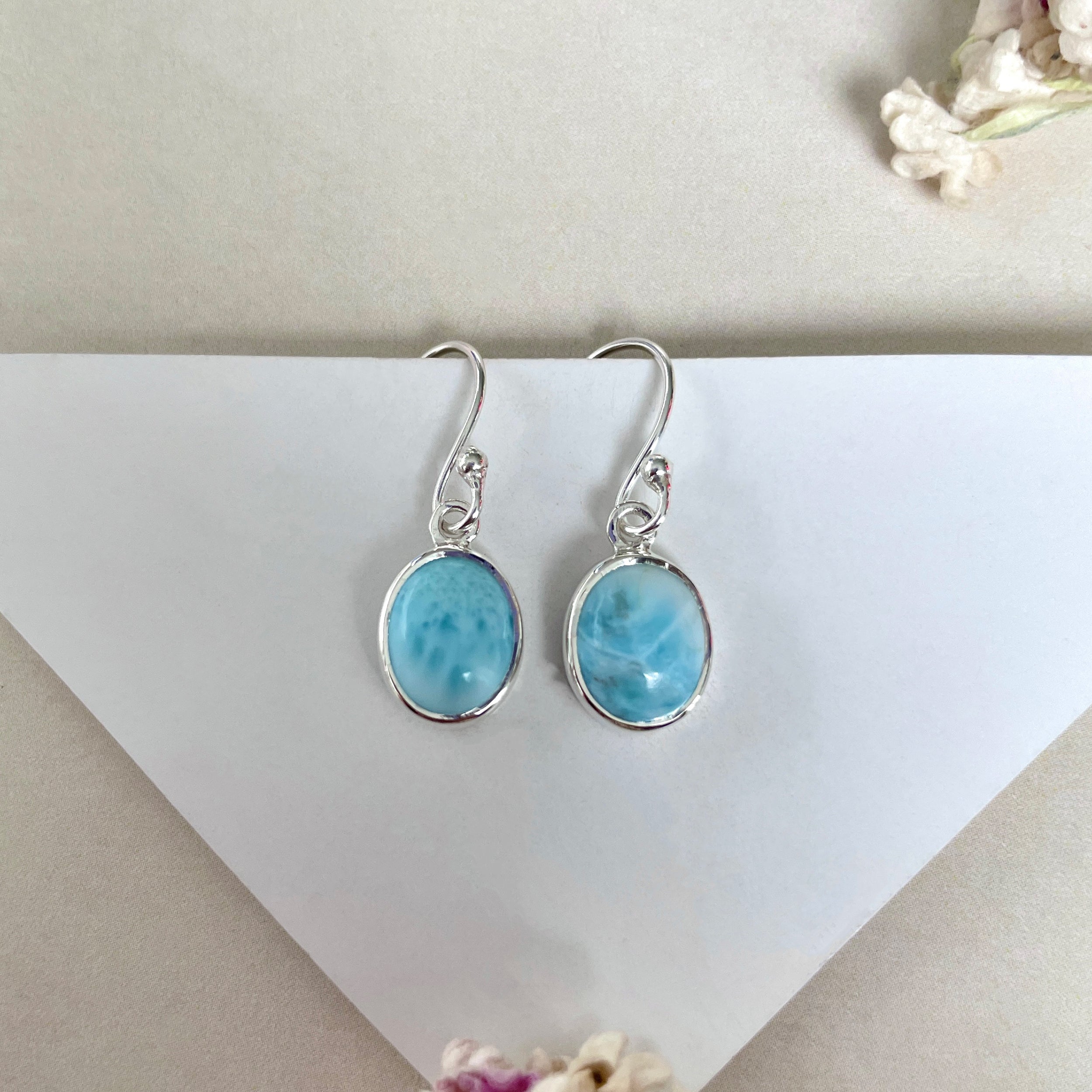 Larimar Earring-(LAR-E-2115.)