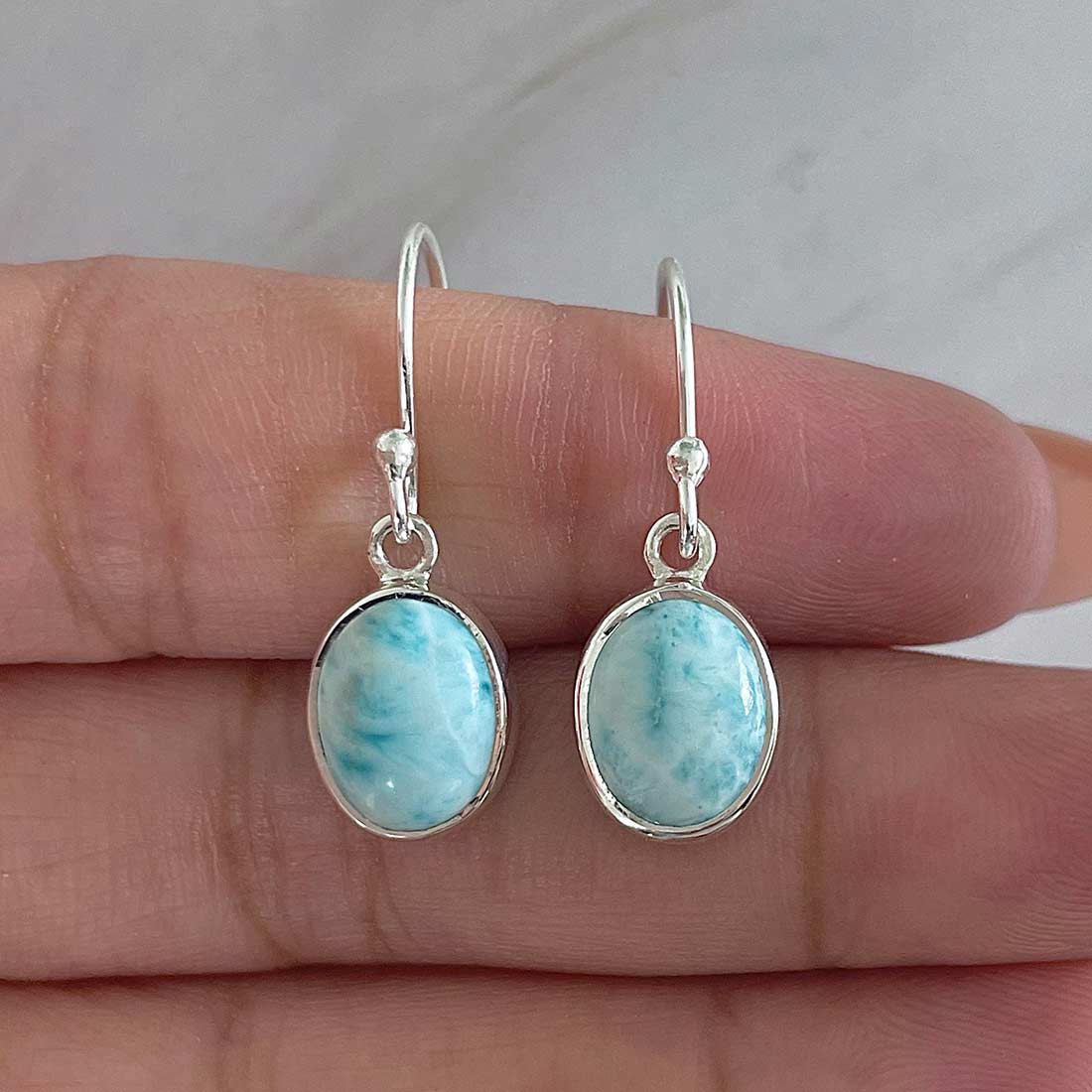 Larimar Earring-(LAR-E-2116.)