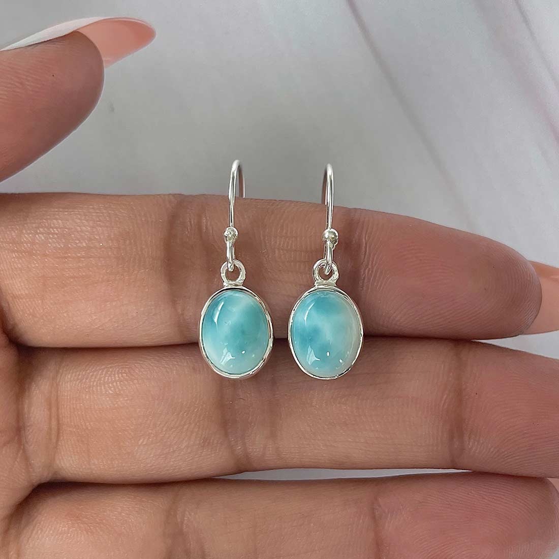 Larimar Earring-(LAR-E-2117.)