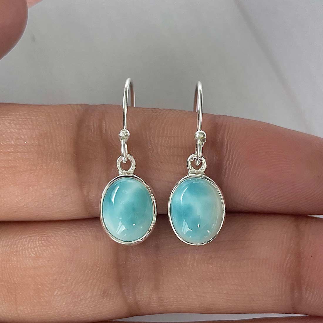 Larimar Earring-(LAR-E-2117.)