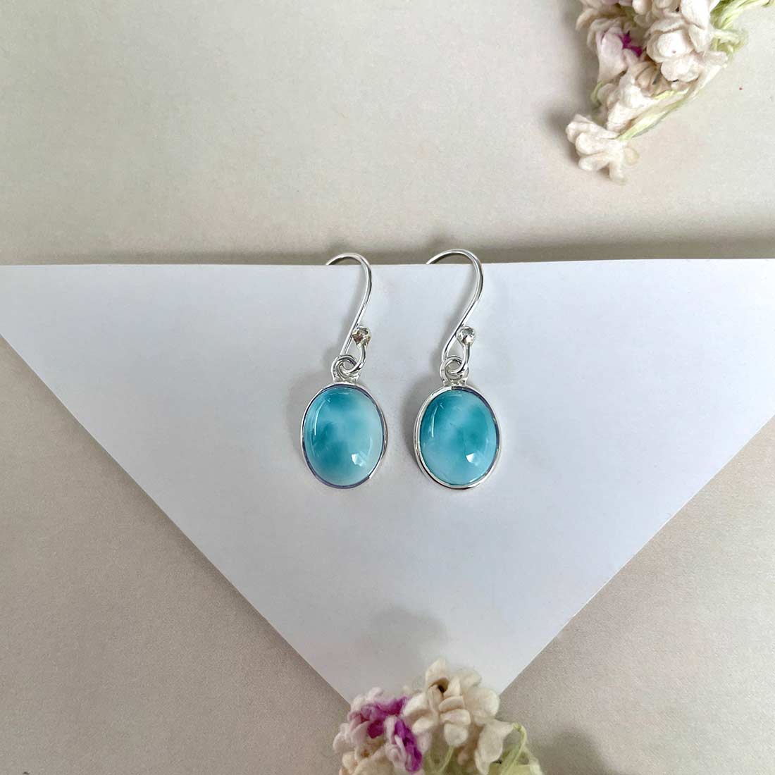Larimar Earring-(LAR-E-2117.)