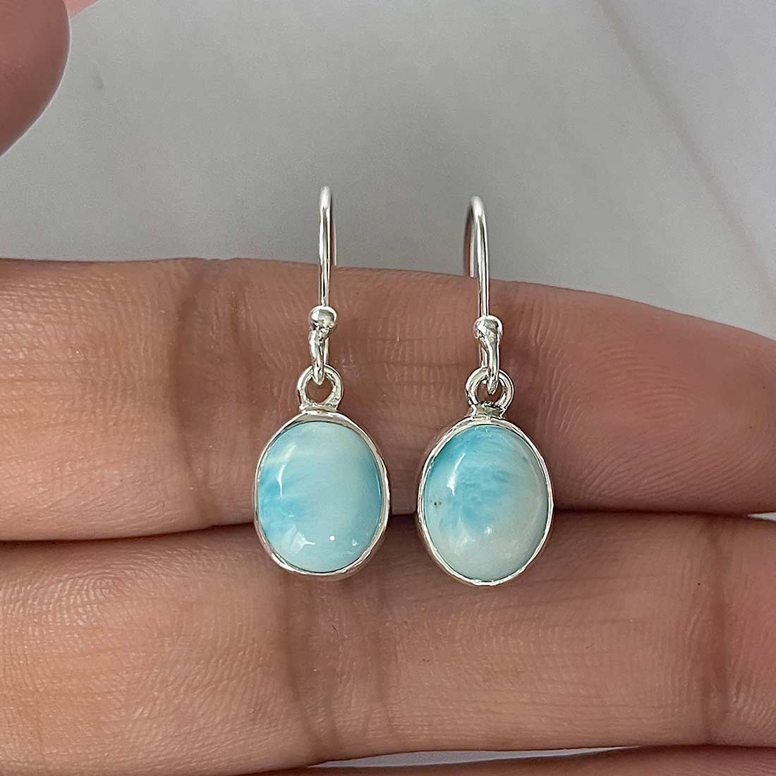 Larimar Earring-(LAR-E-2118.)