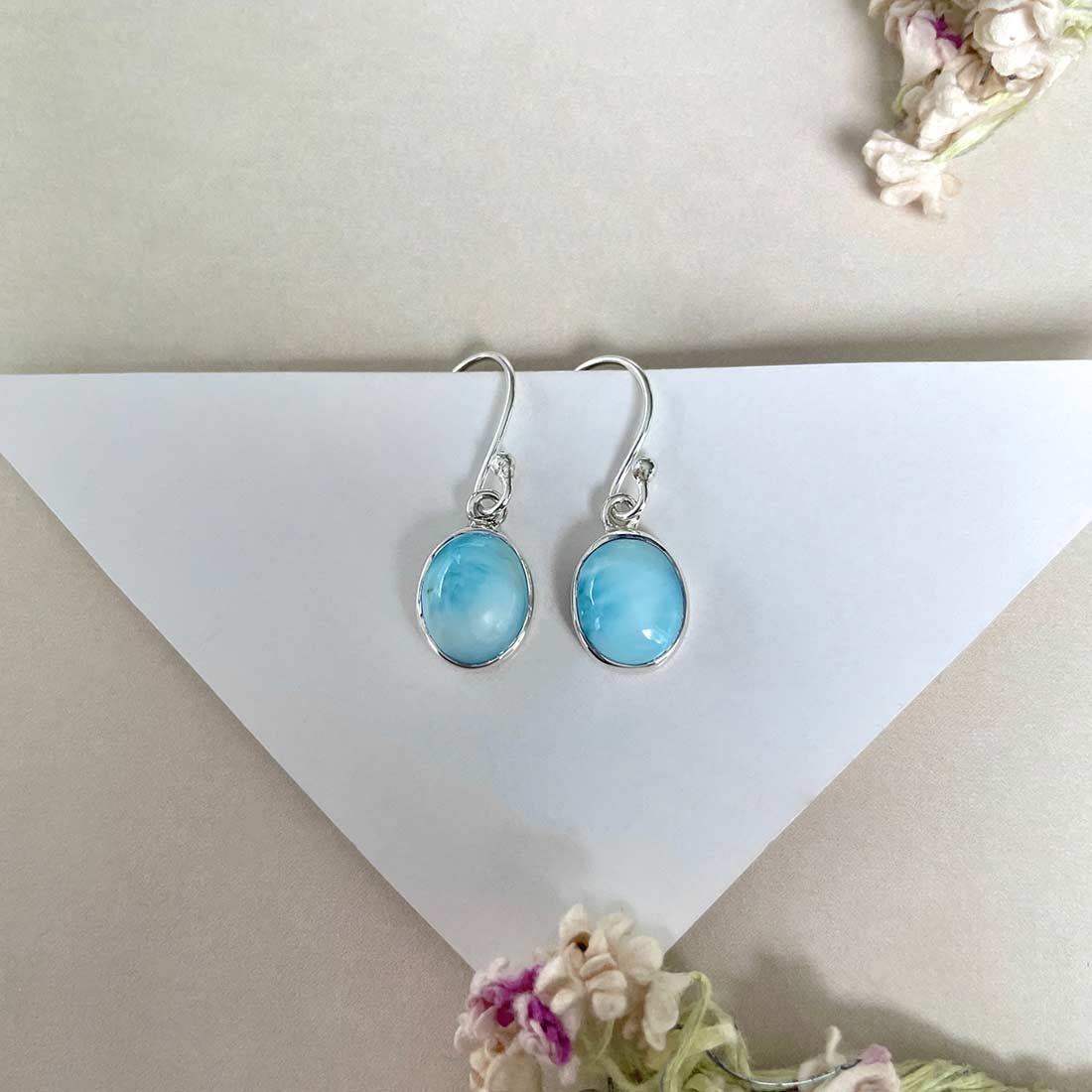 Larimar Earring-(LAR-E-2118.)