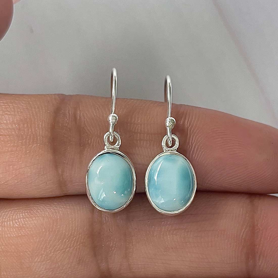 Larimar Earring-(LAR-E-2119.)