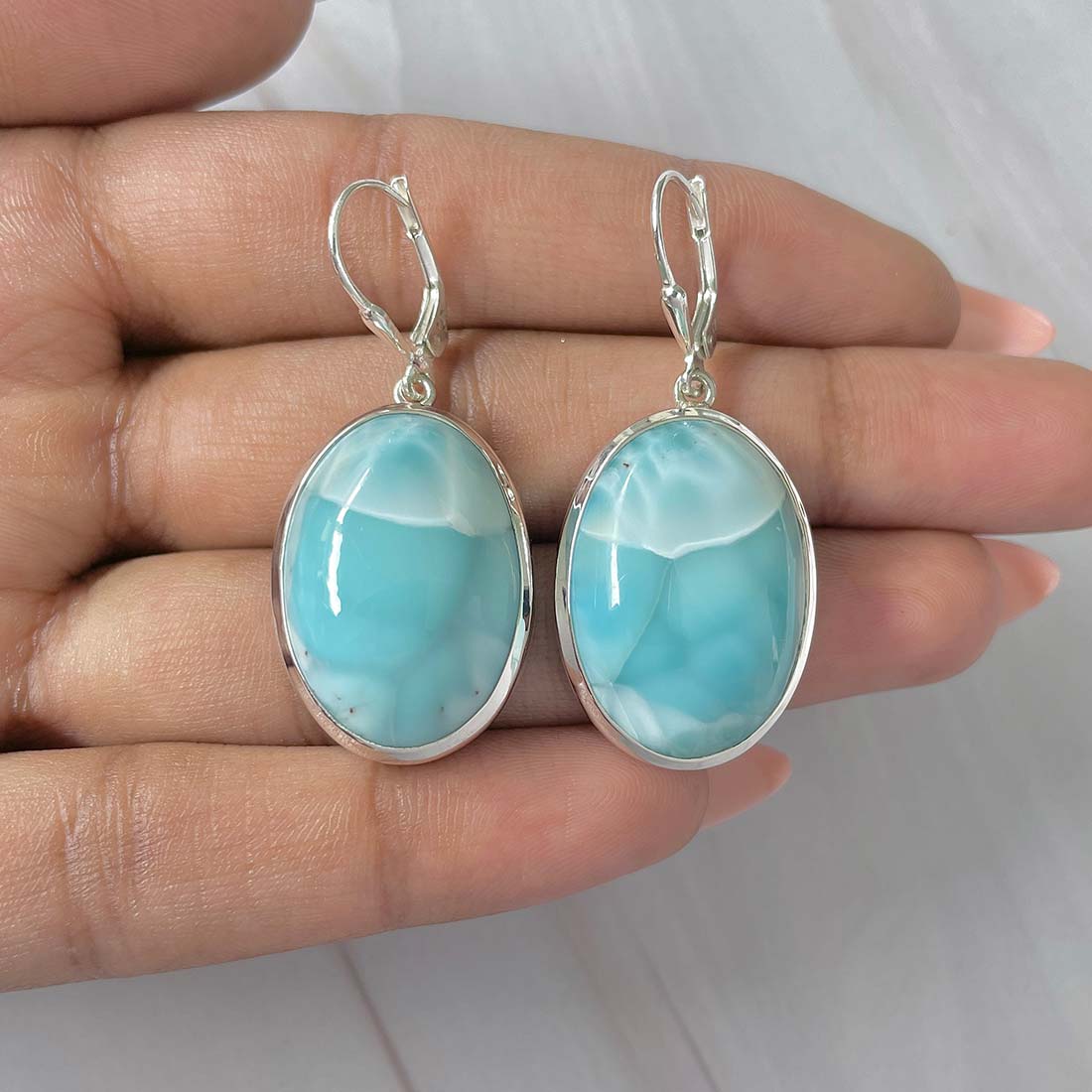 Larimar Earring-(LAR-E-212.)