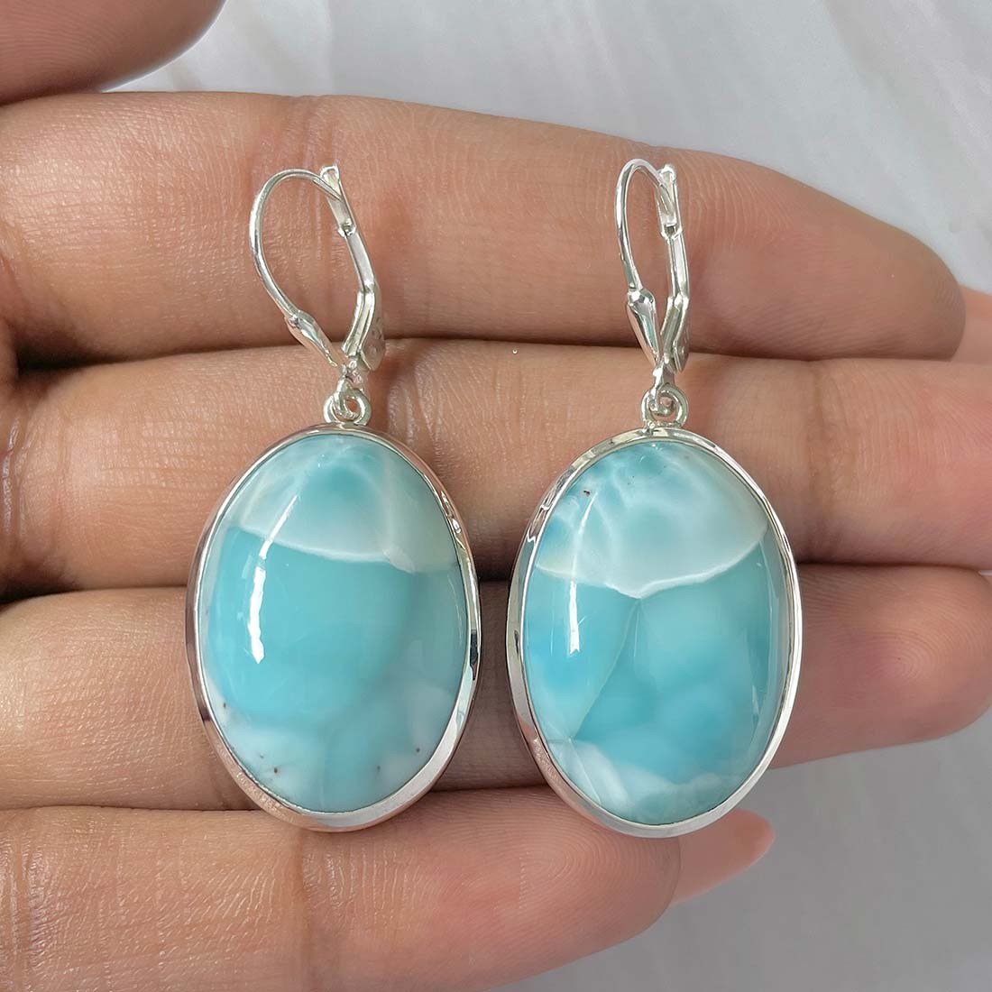 Larimar Earring-(LAR-E-212.)